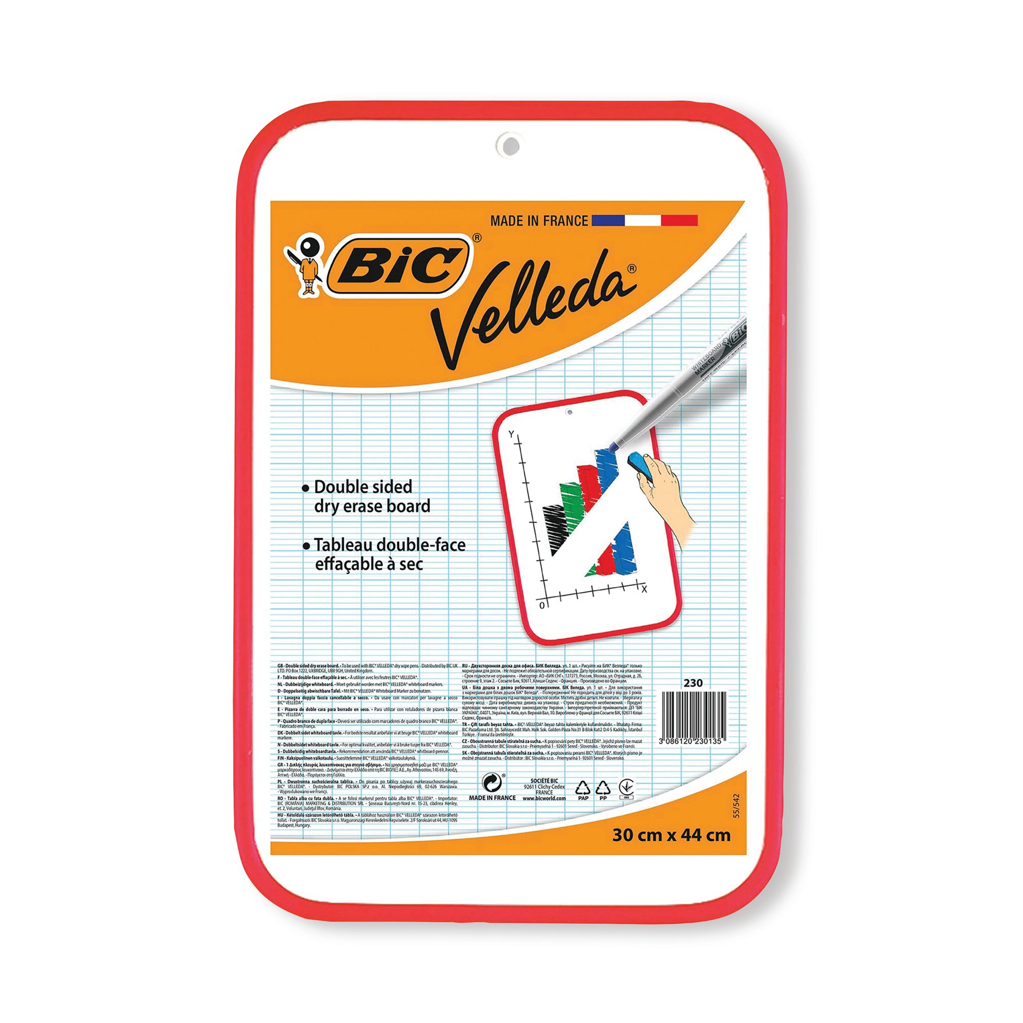 BIC VELLEDA DRYWIPE BOARD 300X440MM
