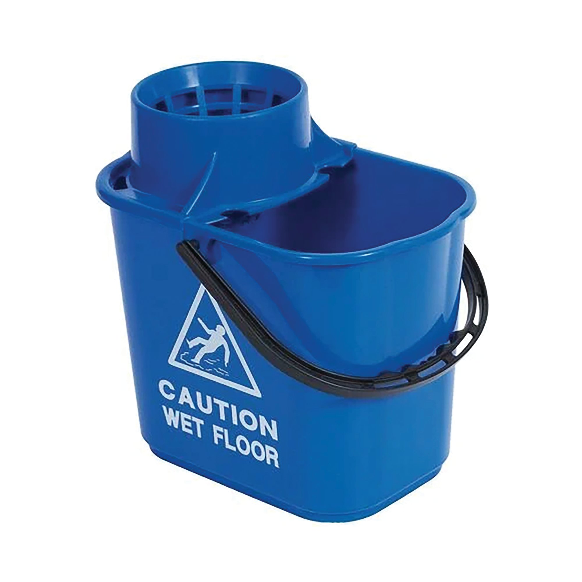 2WORK MOP BUCKET/WRINGER 15L BLUE