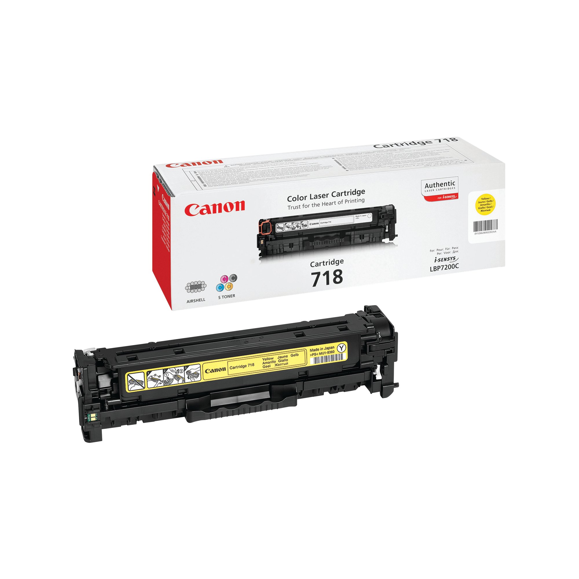CANON 718Y TONER CARTRIDGE YELLOW