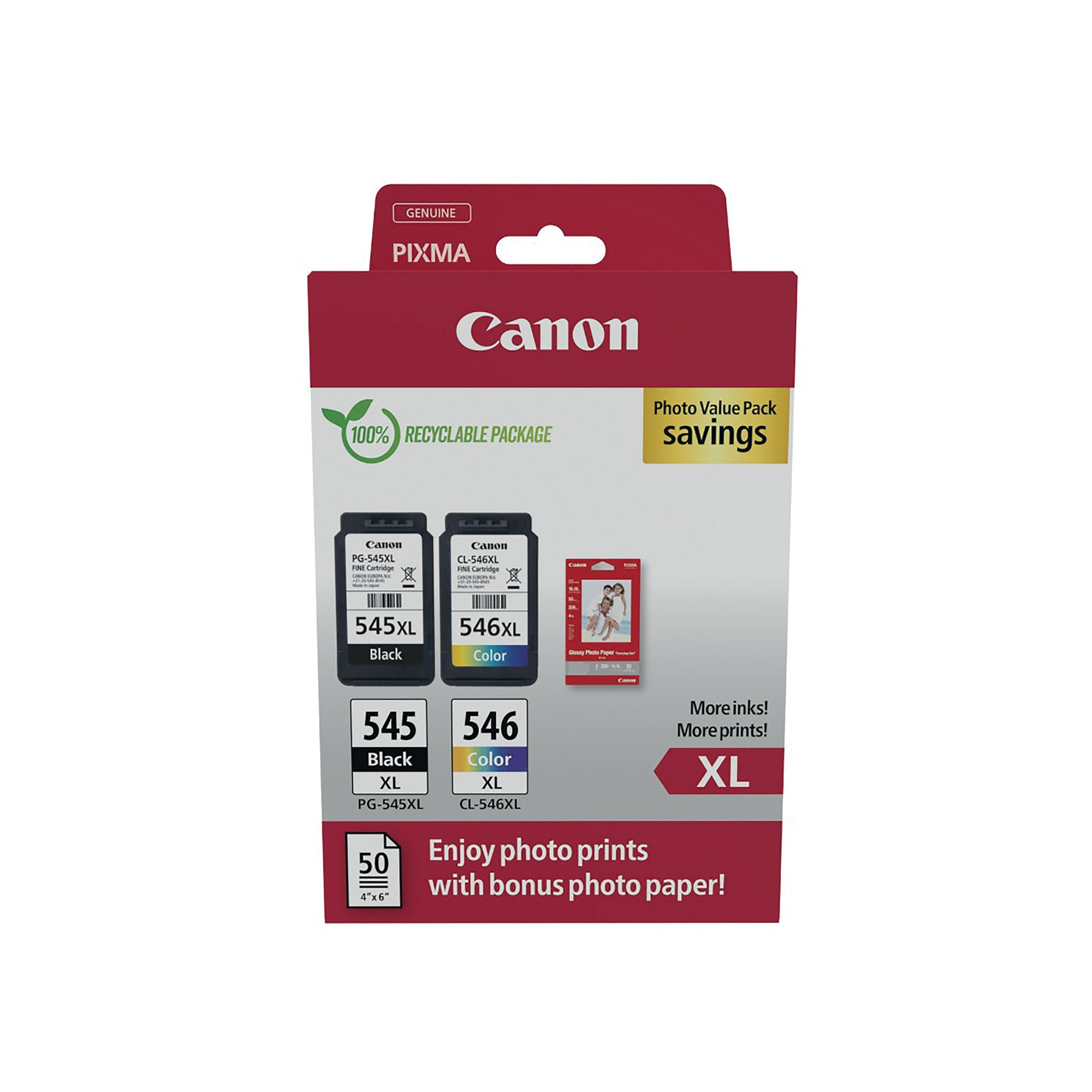 CANON PG-545XL/CL-546XL INK CART/PPR