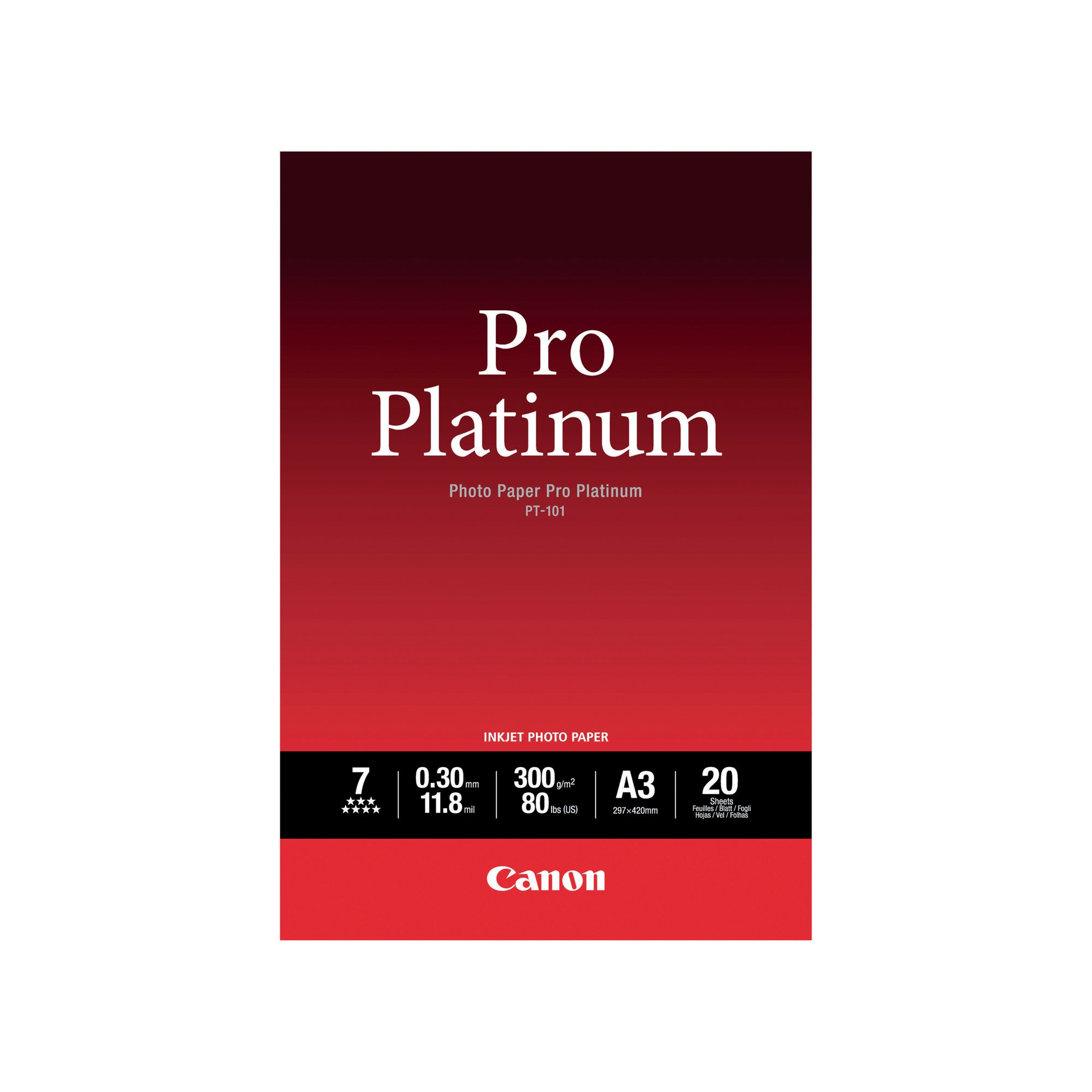 CANON A3 PRO PLATNM PHOTO PAPER PK20
