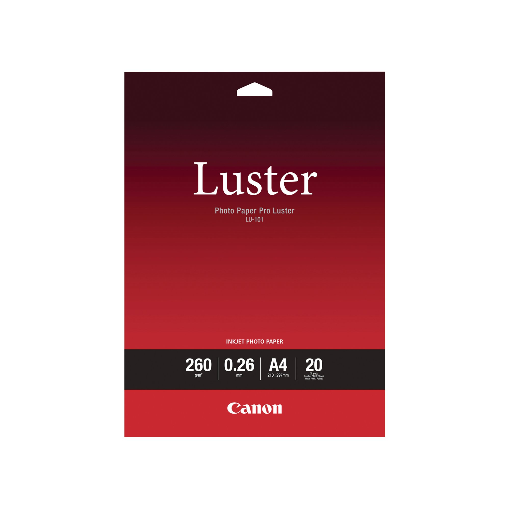 CANON A4 PHOTO PAPER PRO LUSTRE PK20