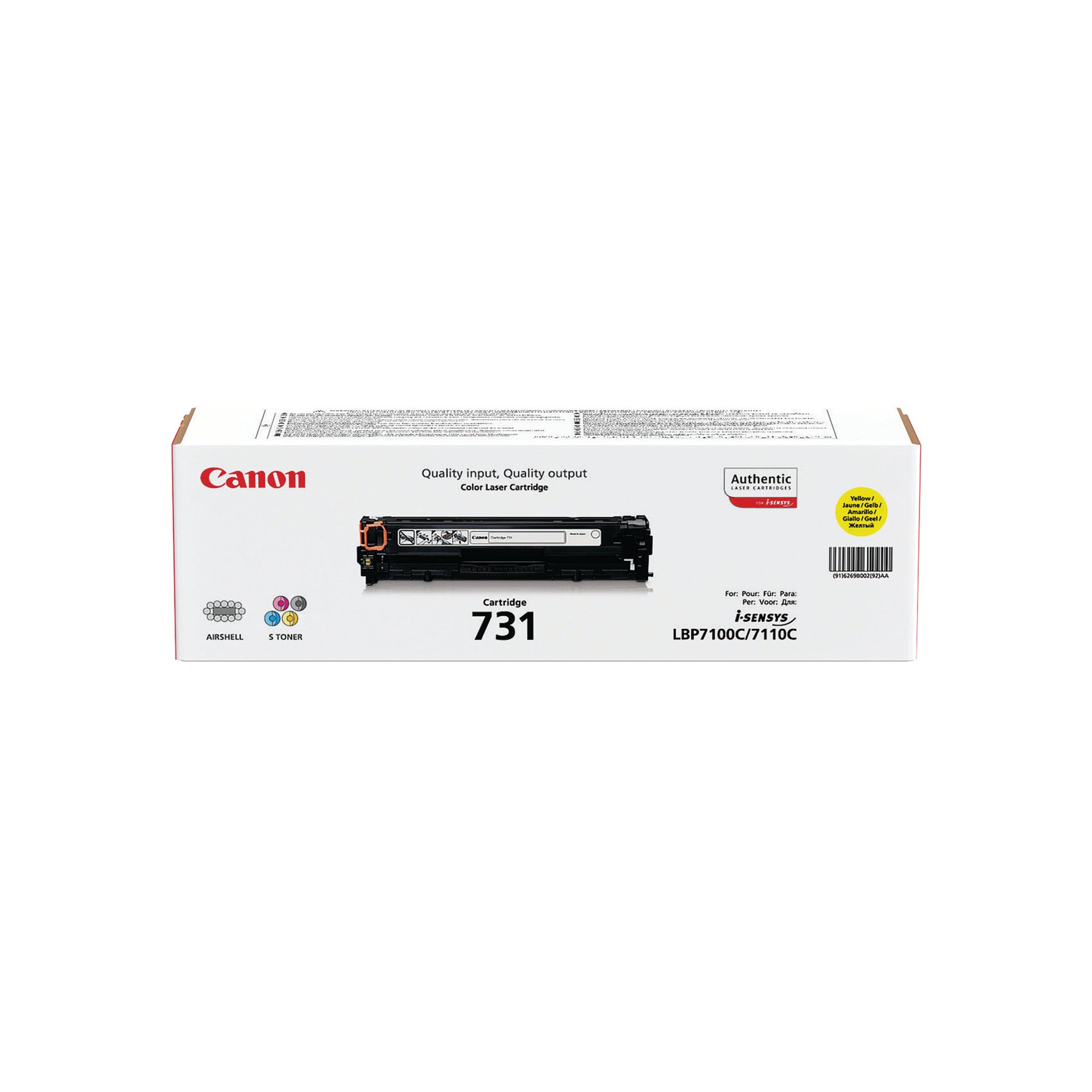 CANON 731Y YELLOW TONER CARTRIDGE