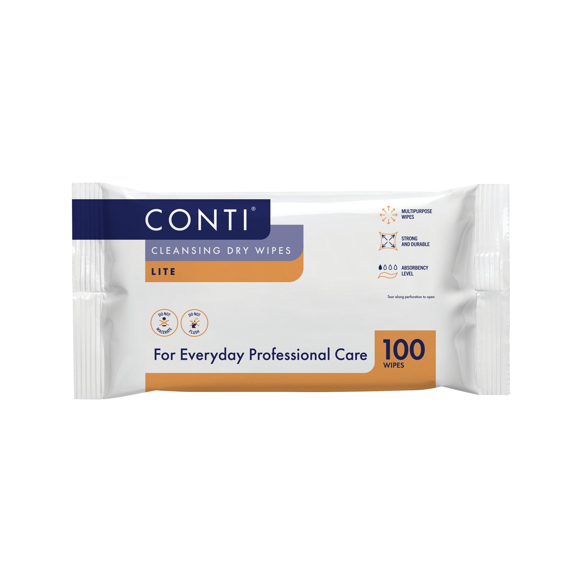 CONTI DRY WIPES LITE LARGE X100 PK32