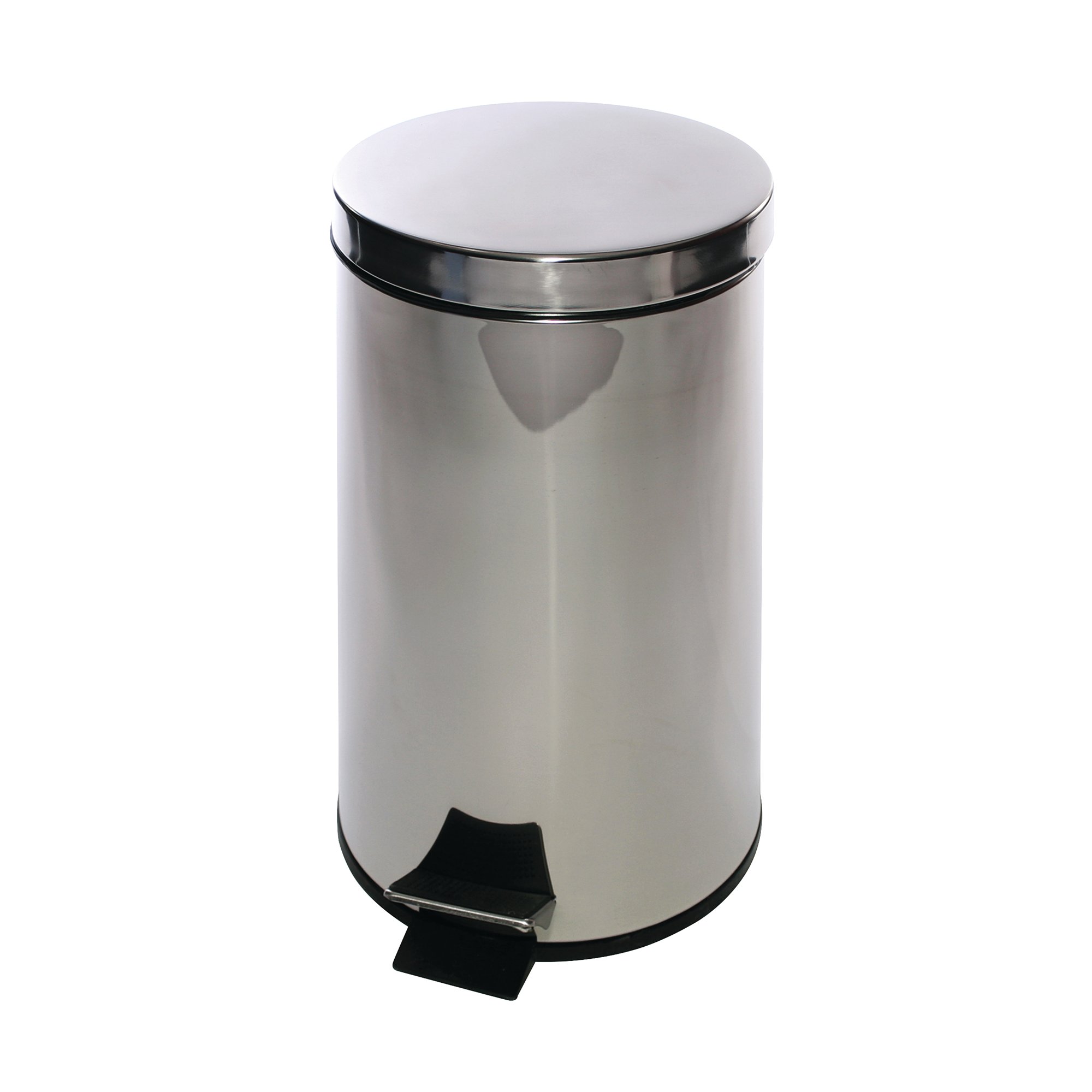 STAINLESS STEEL PEDAL BIN 12LTRE SLV