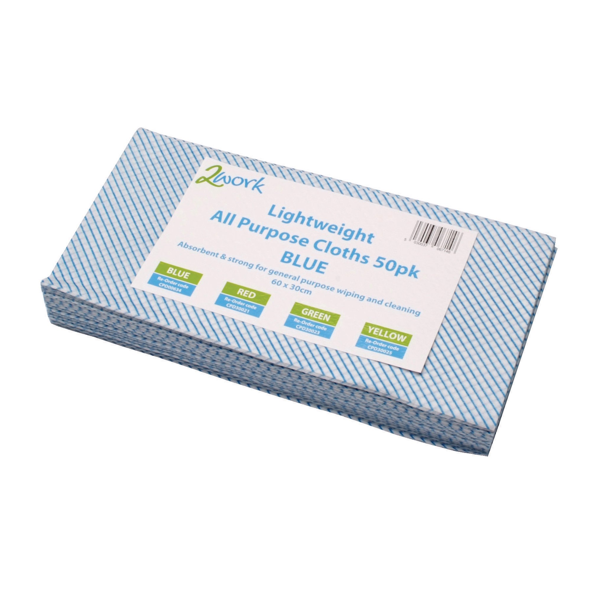 2WORK LWT ALL PUP CLOTH BLU PK50