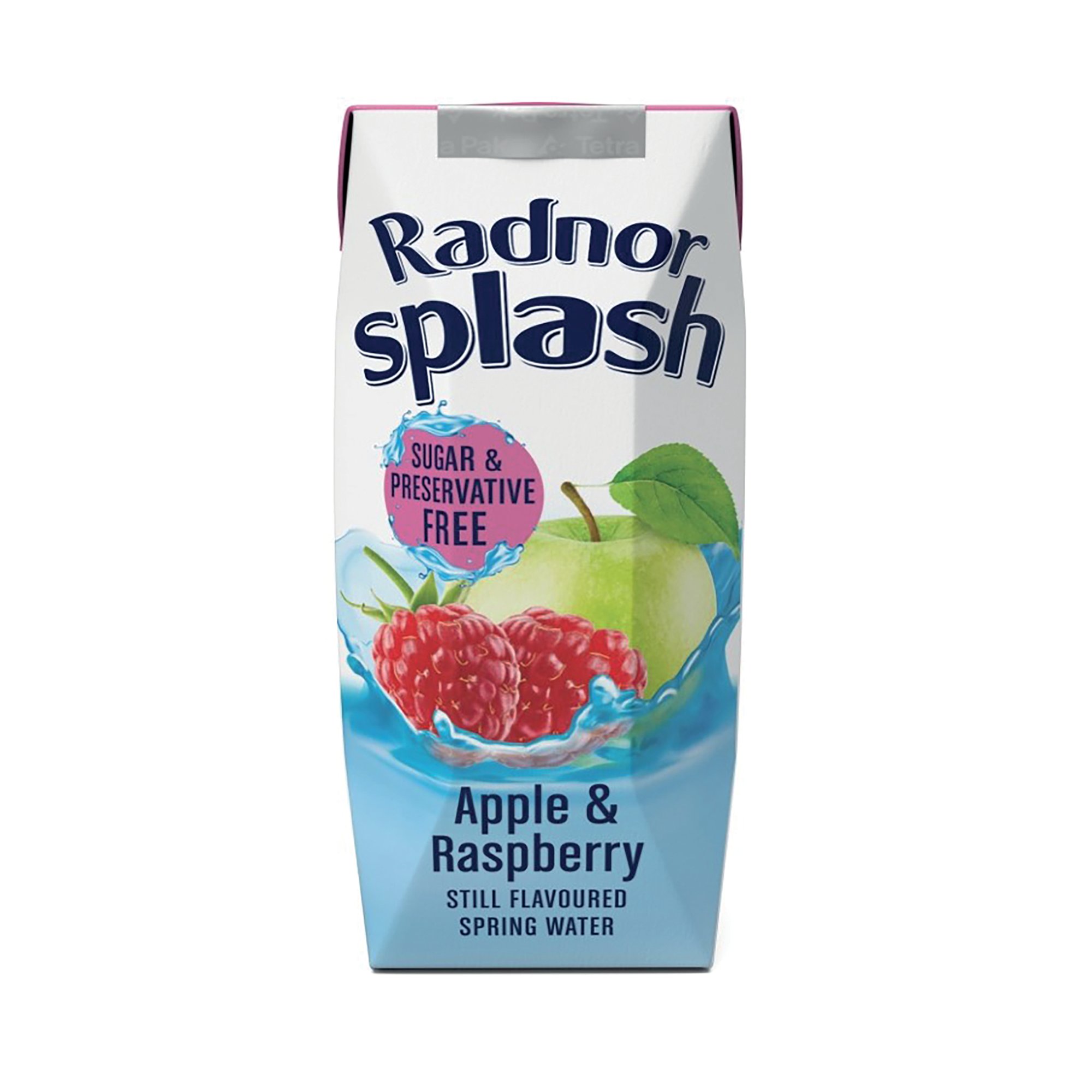 RADNOR SPLASH WTR AP/RASP 250ML PK24