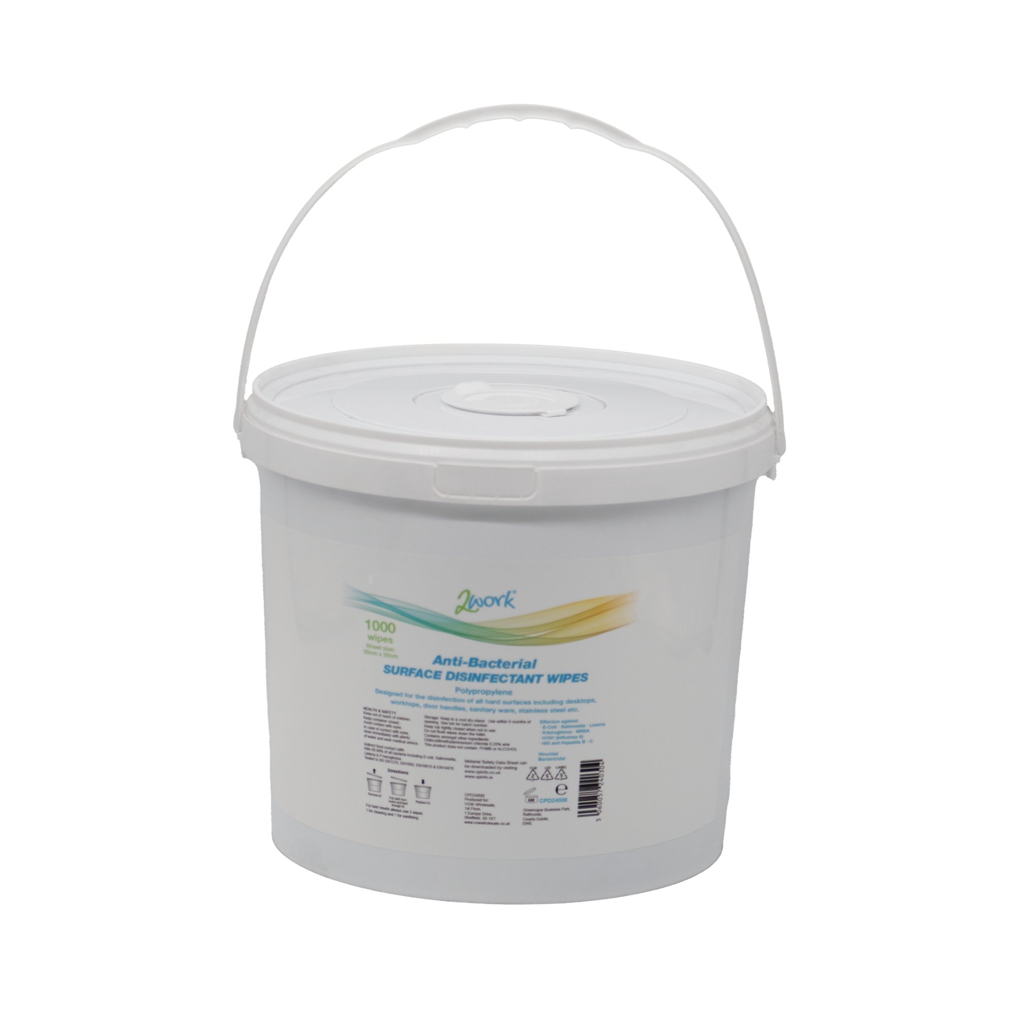 2WORK DISINFECTANT WIPE BUCKET