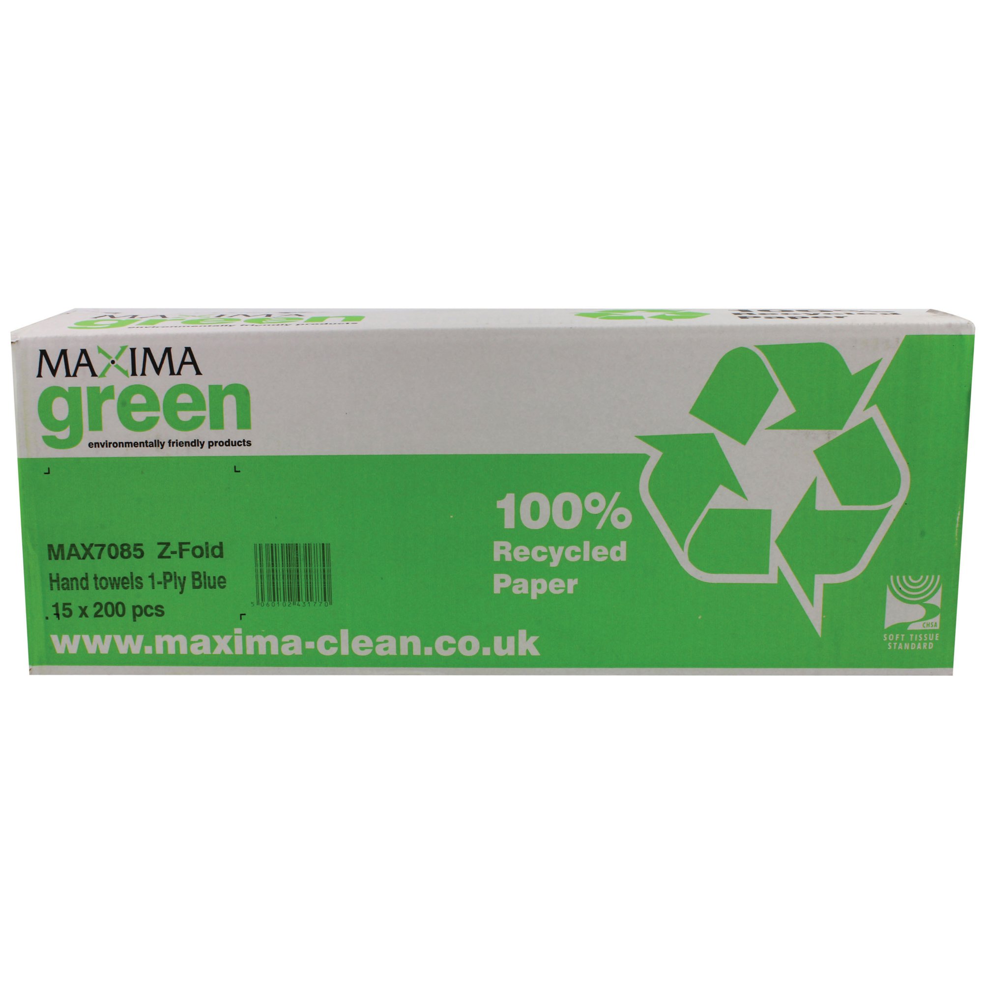 MAXIMA 1PLY ZFOLD HANDTOWL BLU PK12