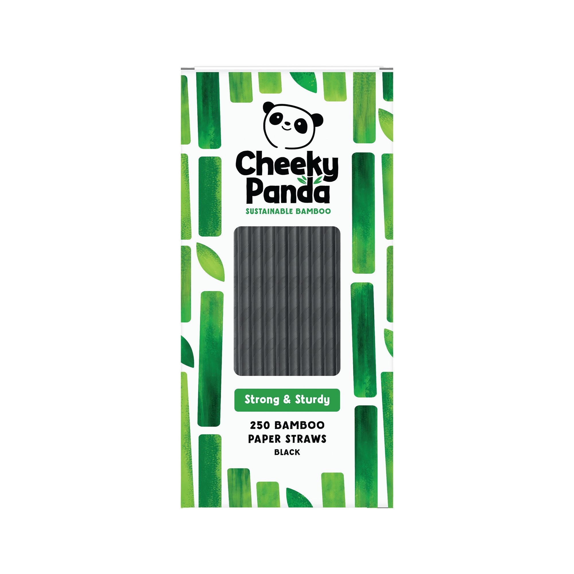BAMBOO PAPER STRAWS BLACK PK250