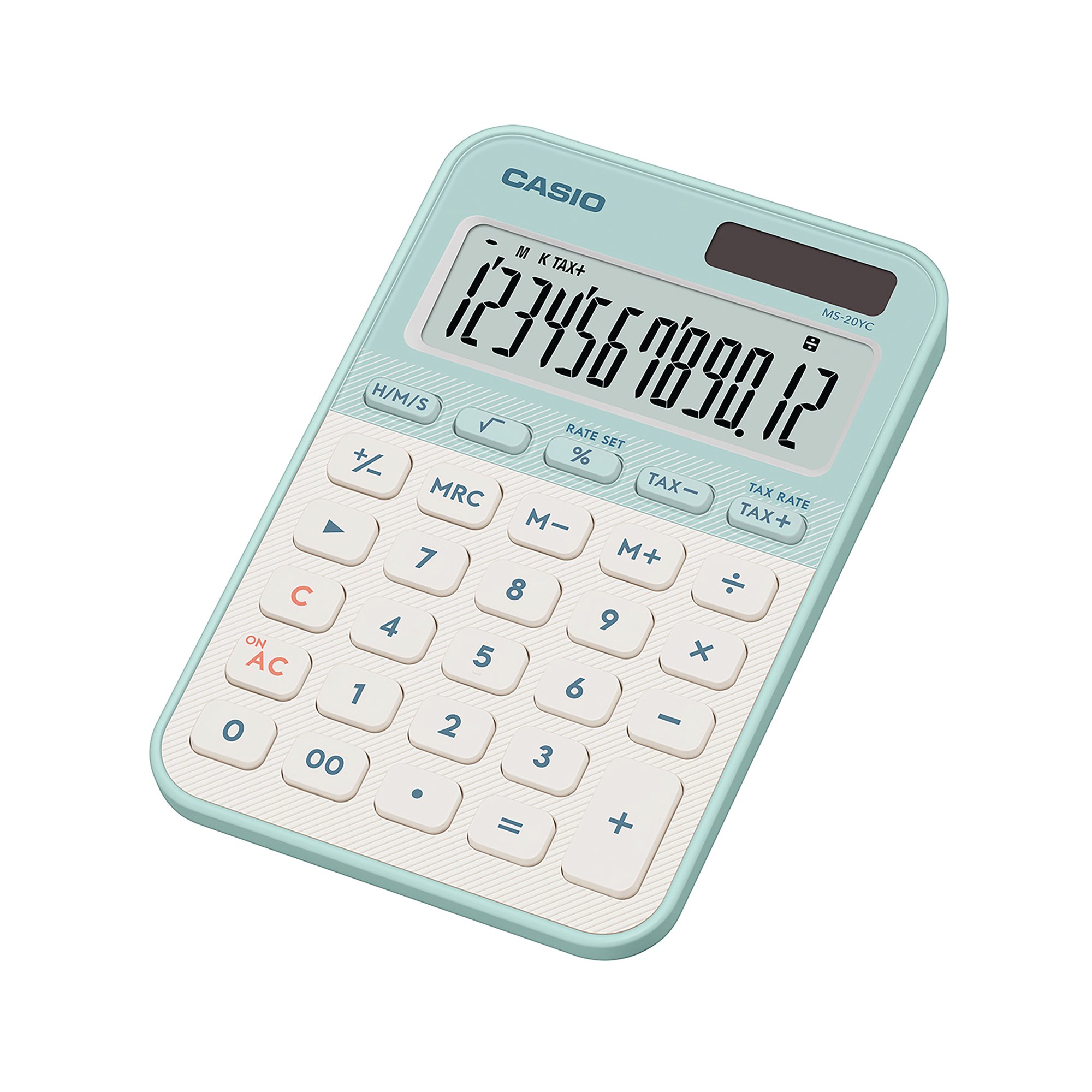 CASIO MS-20YC MINI DESK CALC LT GRN