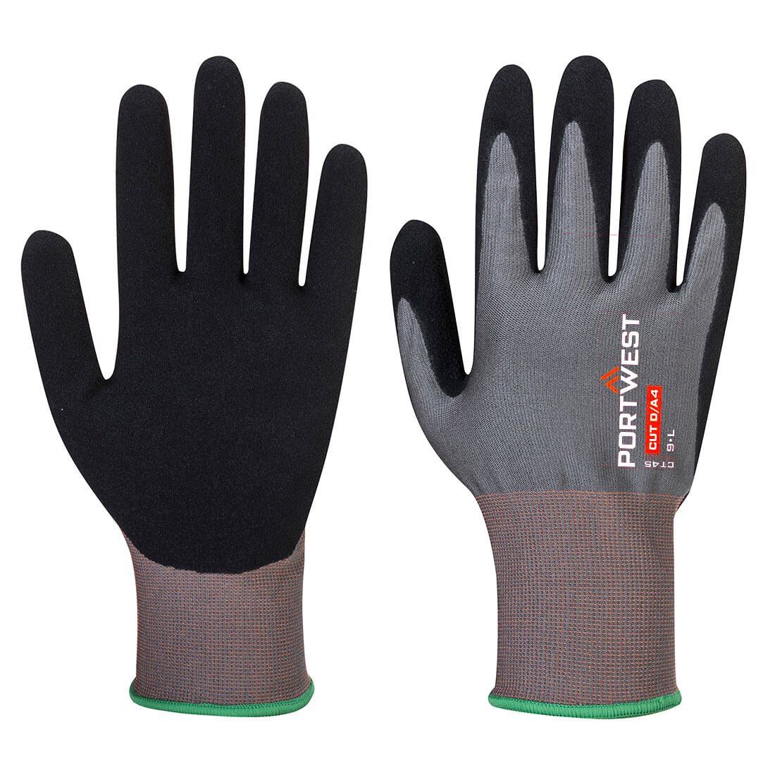 CT CUT D18 NIT GLV GRY/BLK M PK12