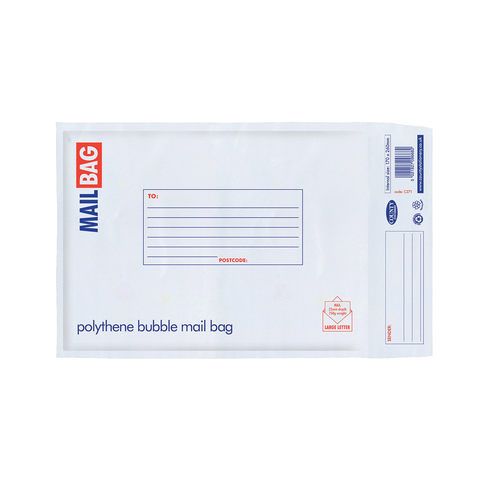 POLT BUBBLE MAIL BAG SMALL PK10 C271