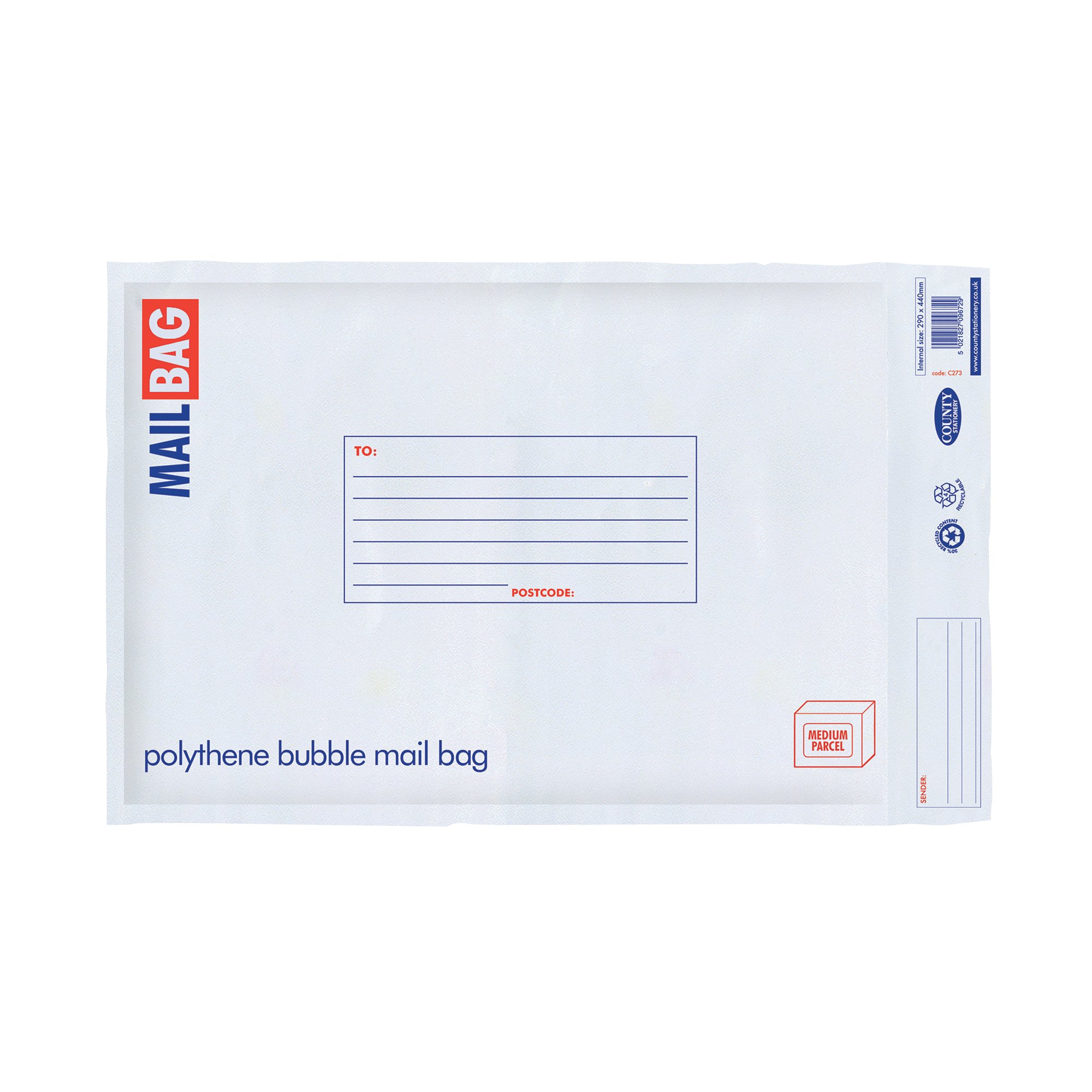 POLY BUBBLE ENVELOPES LARGE PK10
