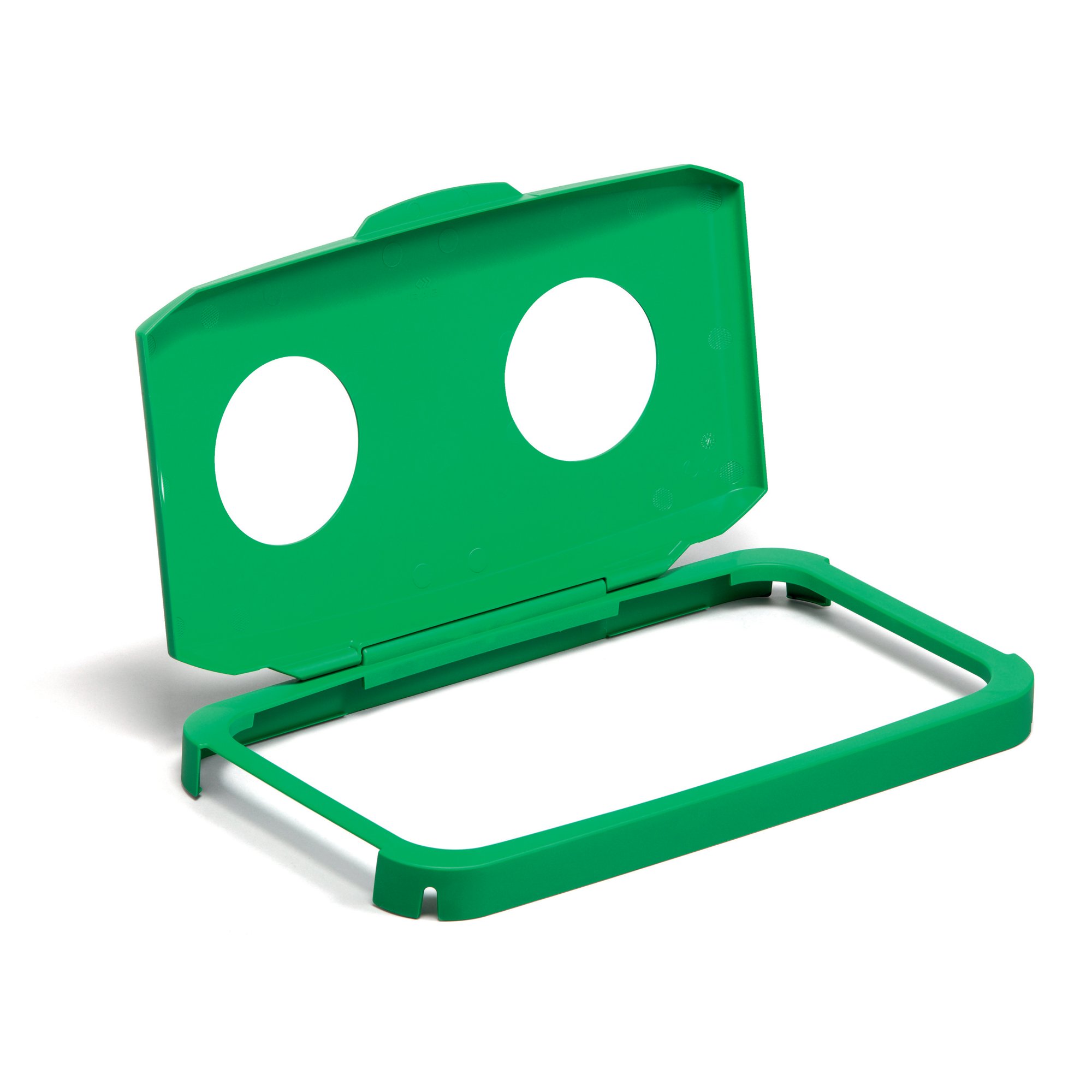 DURABLE 60L HINGED BIN LID GRN 2HOLE