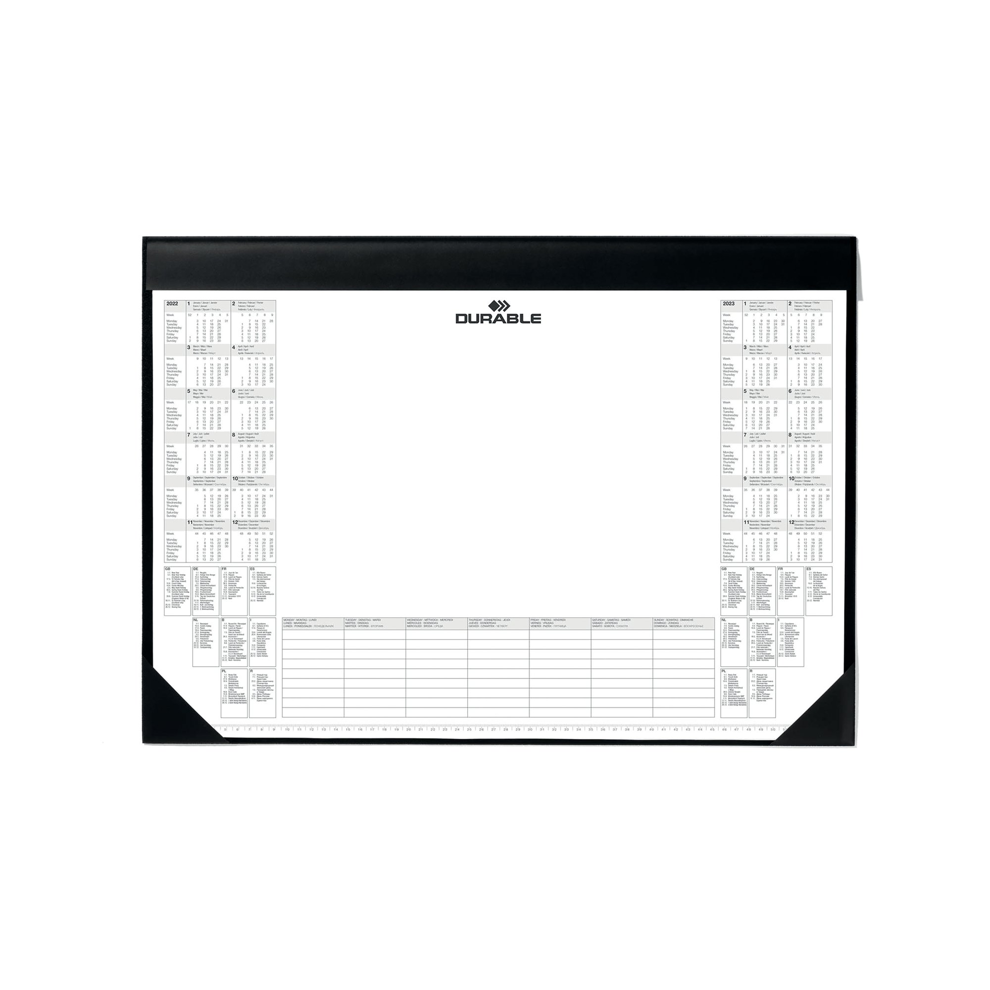 DURABLE CALENDAR DSK MAT 590X420 BLK
