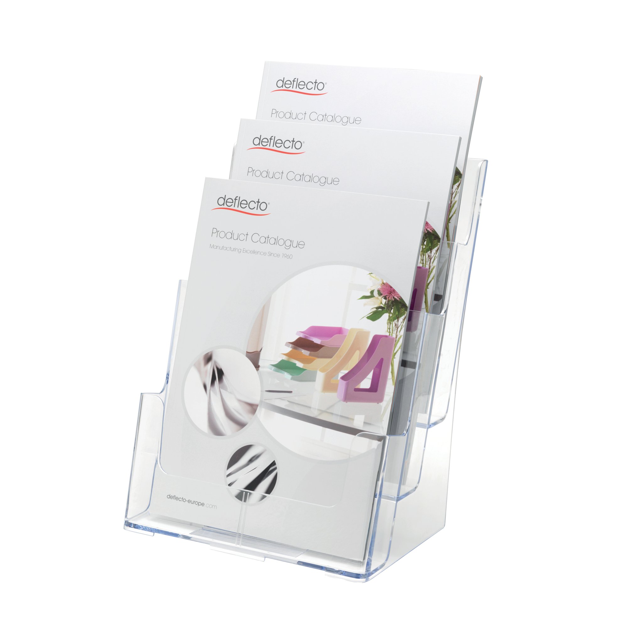 DEFLECTO A4 3TIER LITERATURE HOLDER