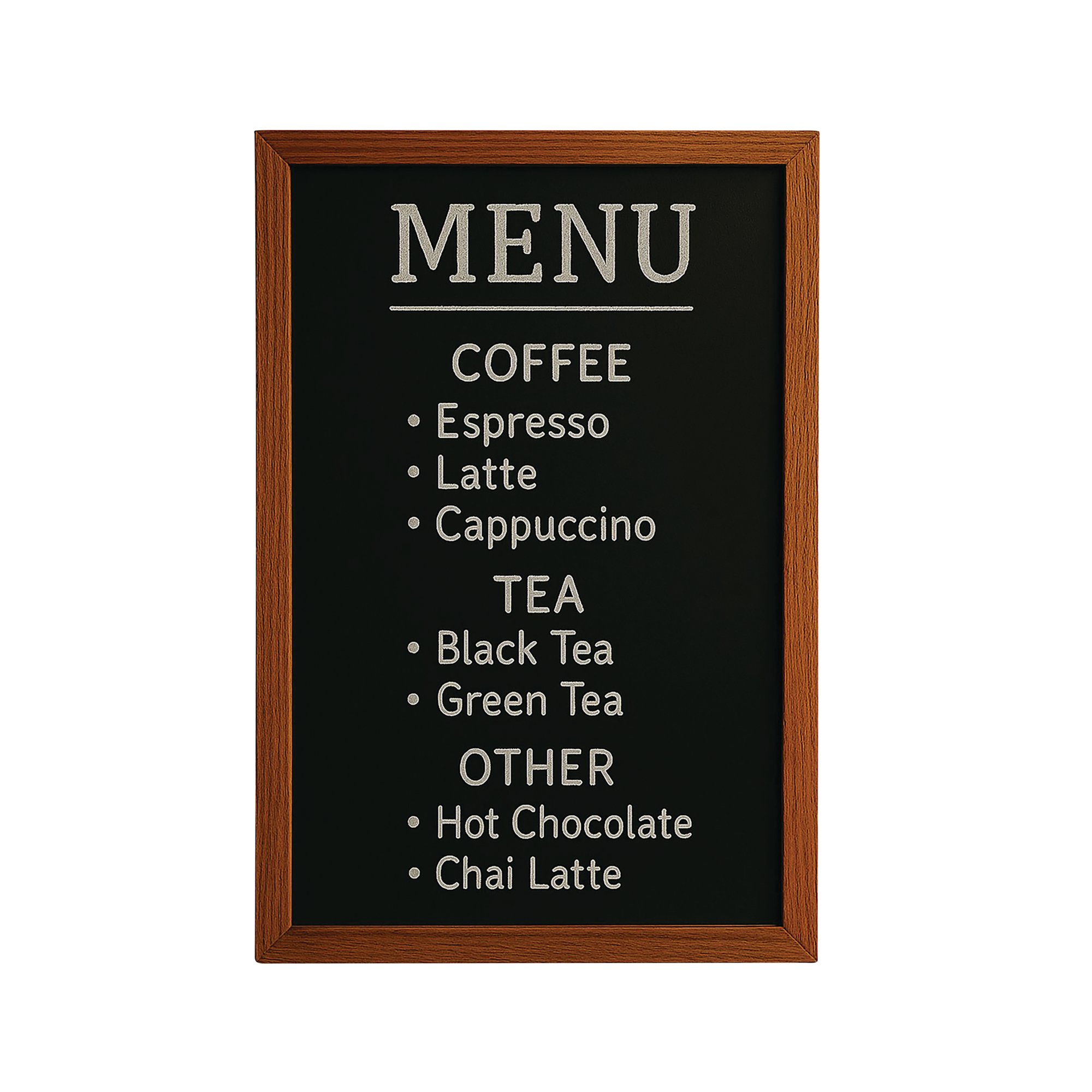 WALL MOUNT CHALKBOARD 600X800MM TEA