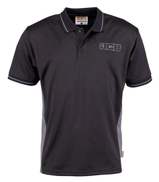 JCB TRADE POLO BLACK/GREY XL