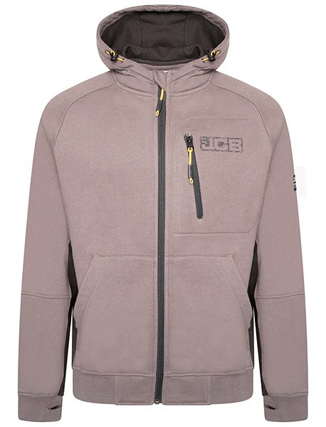 JCB TRADE ZIP THRU HOODIE GREY L