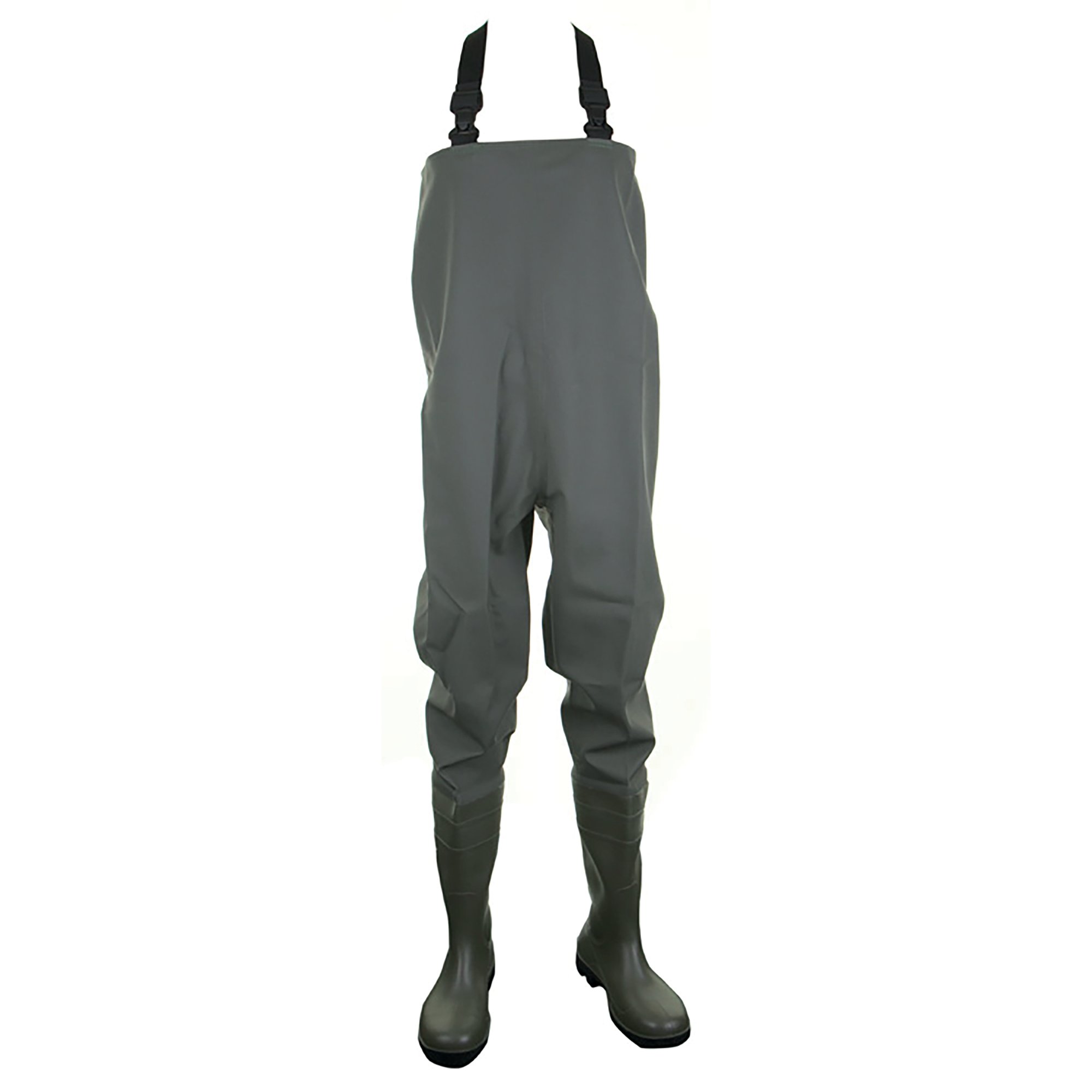 DUNLOP PVC CHEST WADER 1 PAIR GRN 10