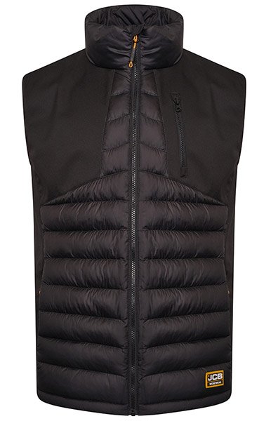 JCB HYBRID PADDED GILET BLACK M