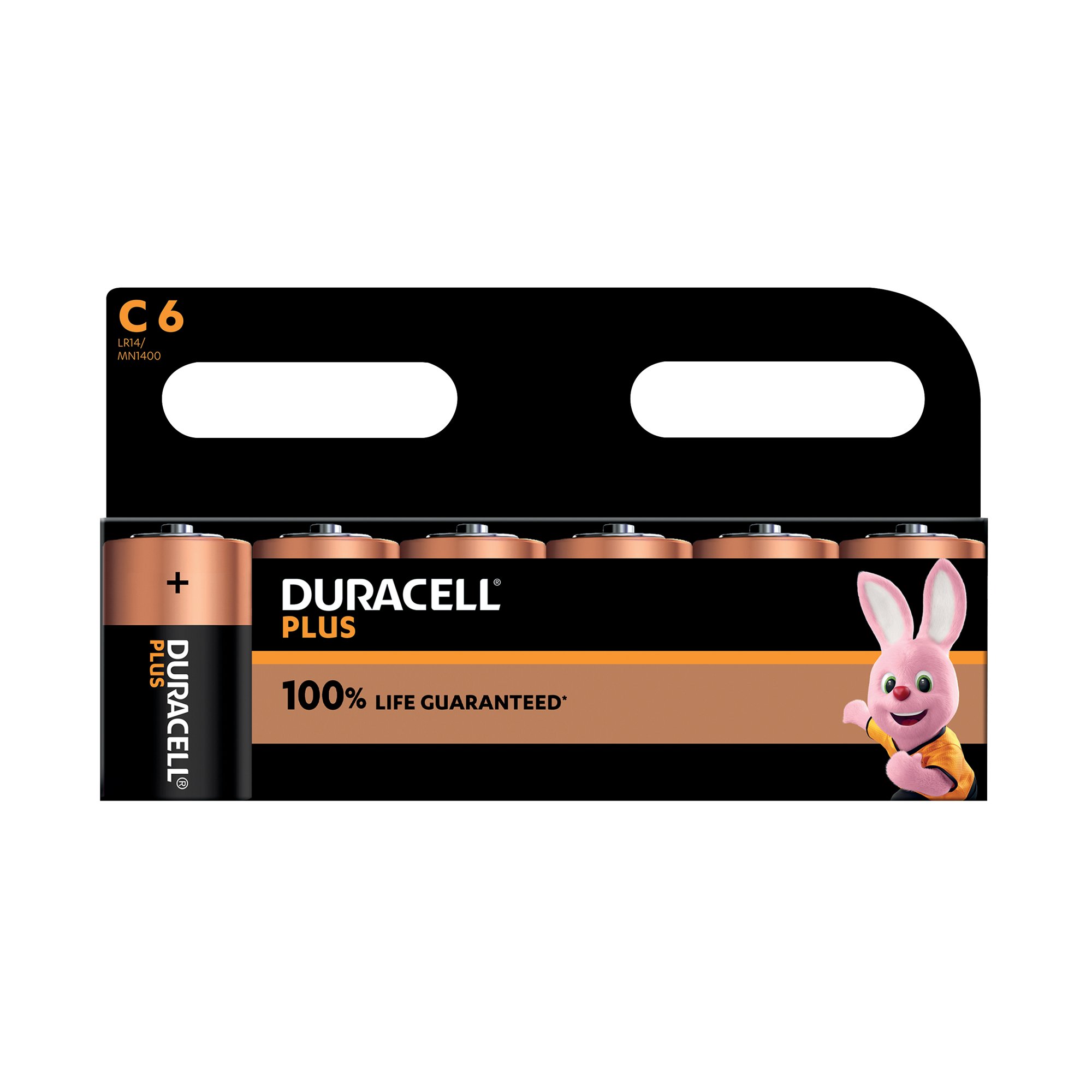 DURACELL PLUS C BATTERY PK6