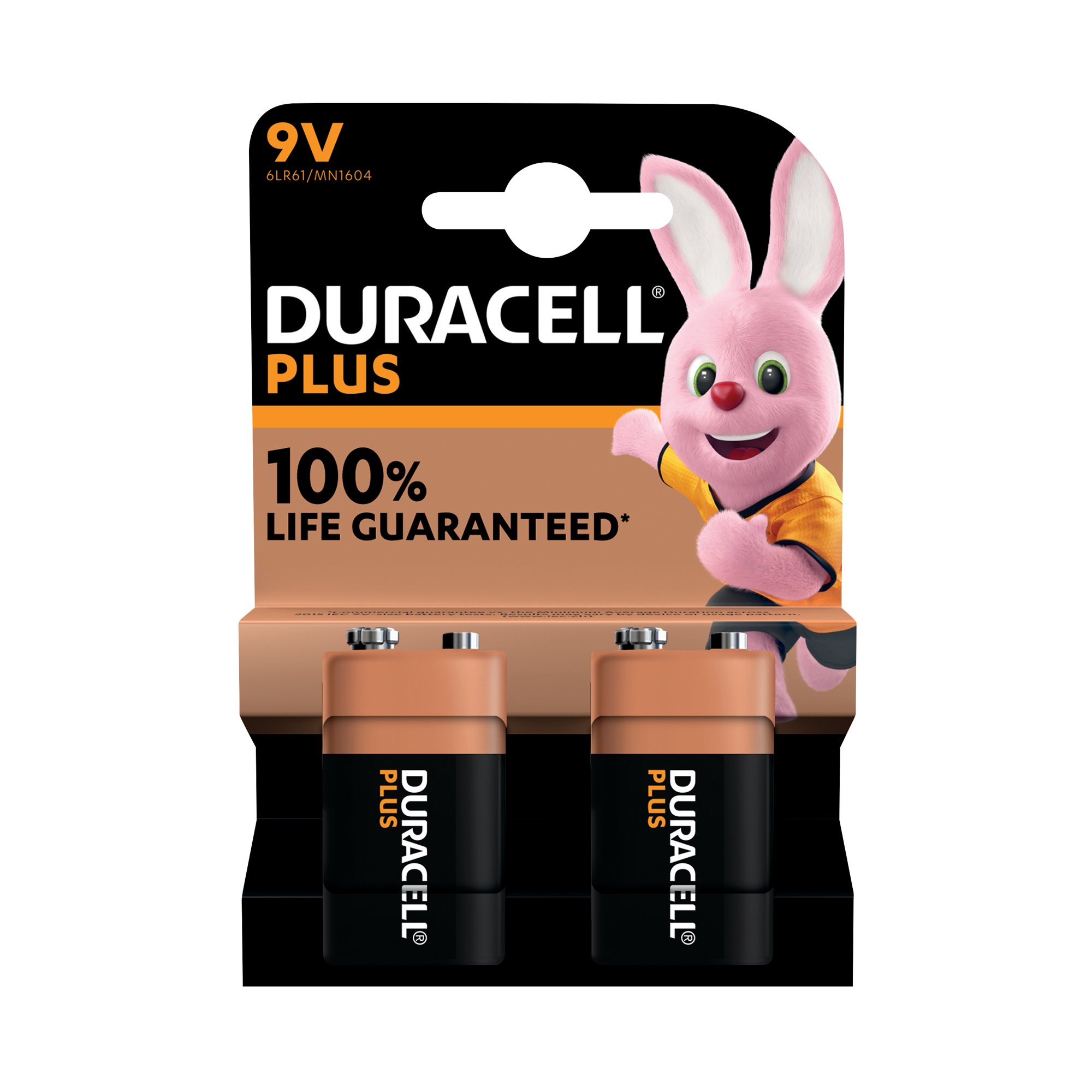 DURACELL PLUS 9V BATTERY PK2