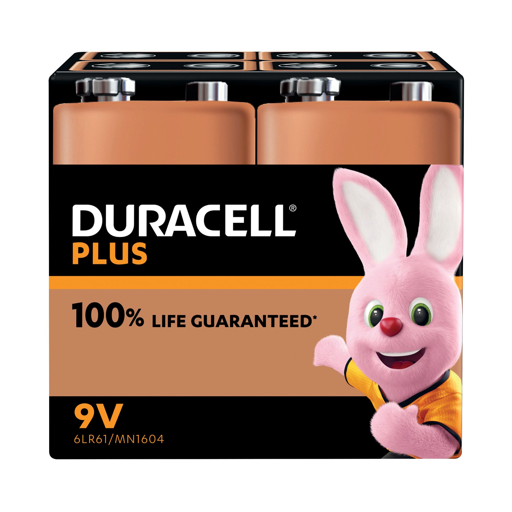 DURACELL PLUS 9V BATTERY PK4