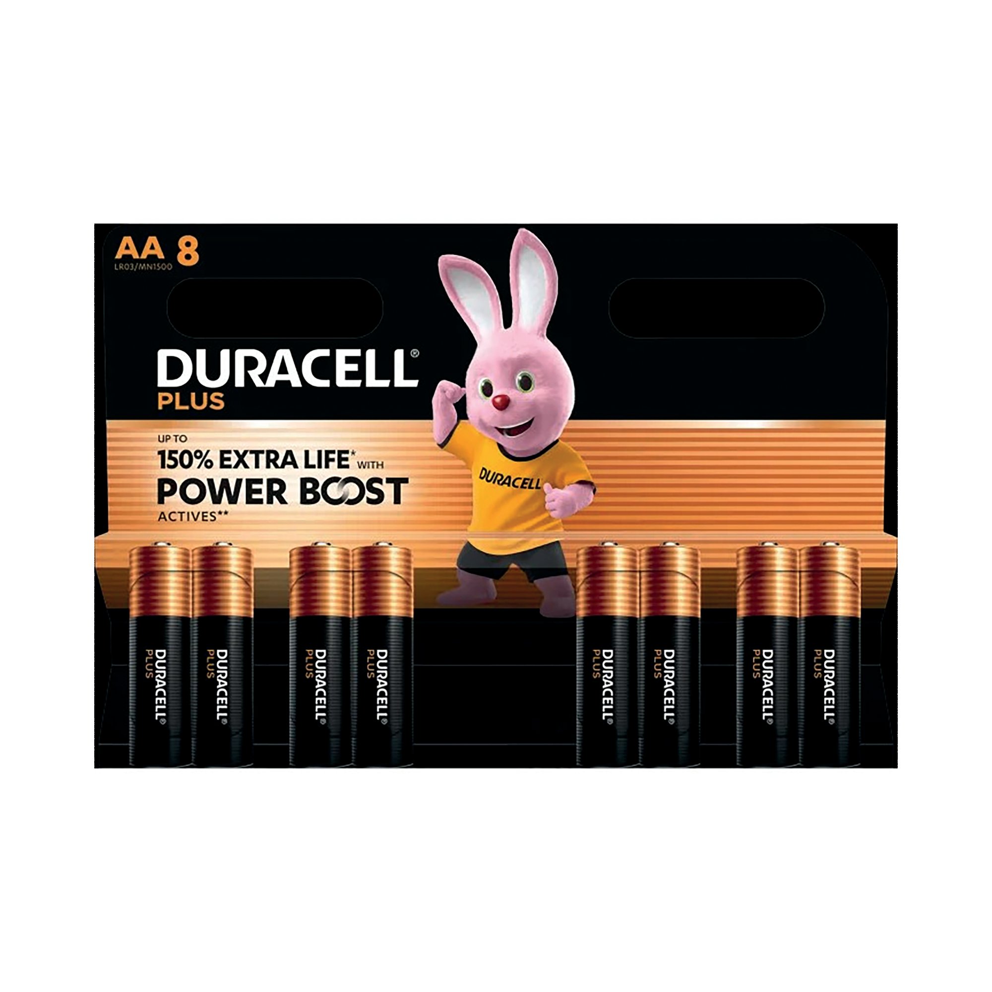 DURACELL PLUS AA BATTERY ALK PK8