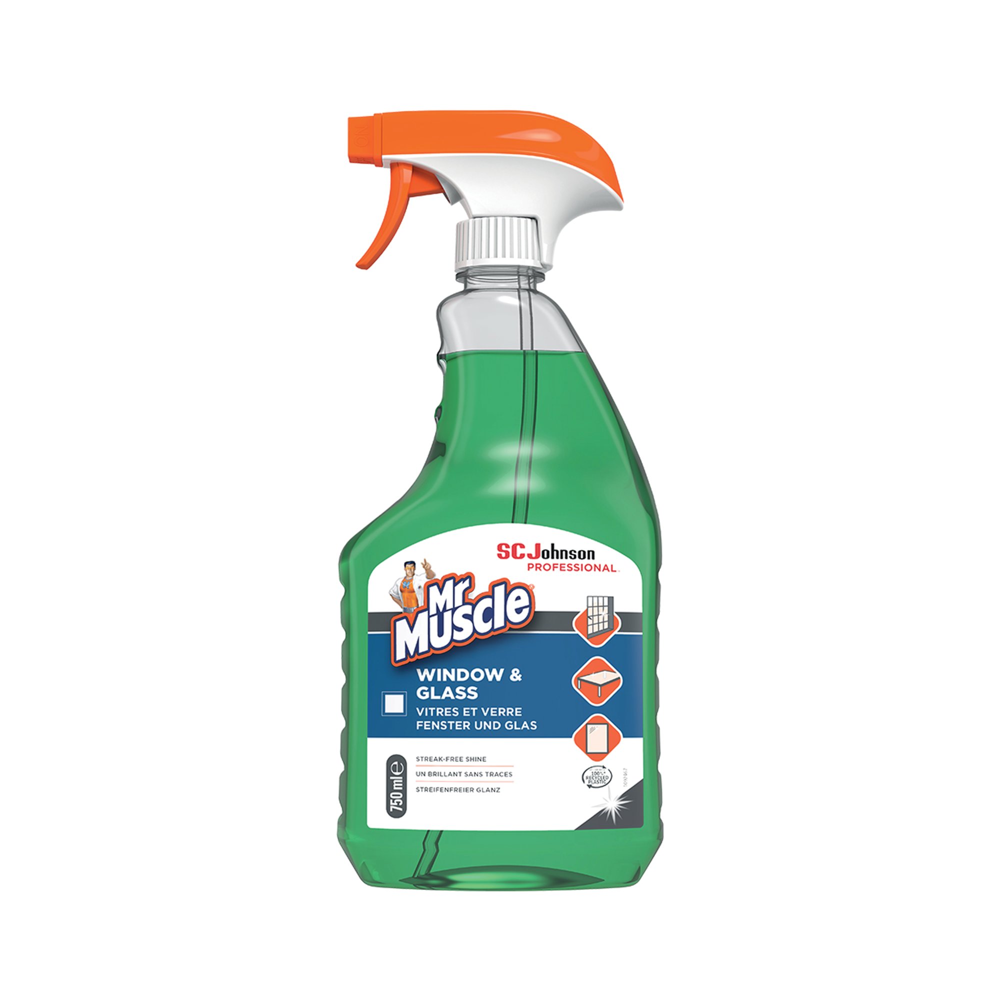 MR MUSCLE WINDOWGLSS CLNR 750ML PK6