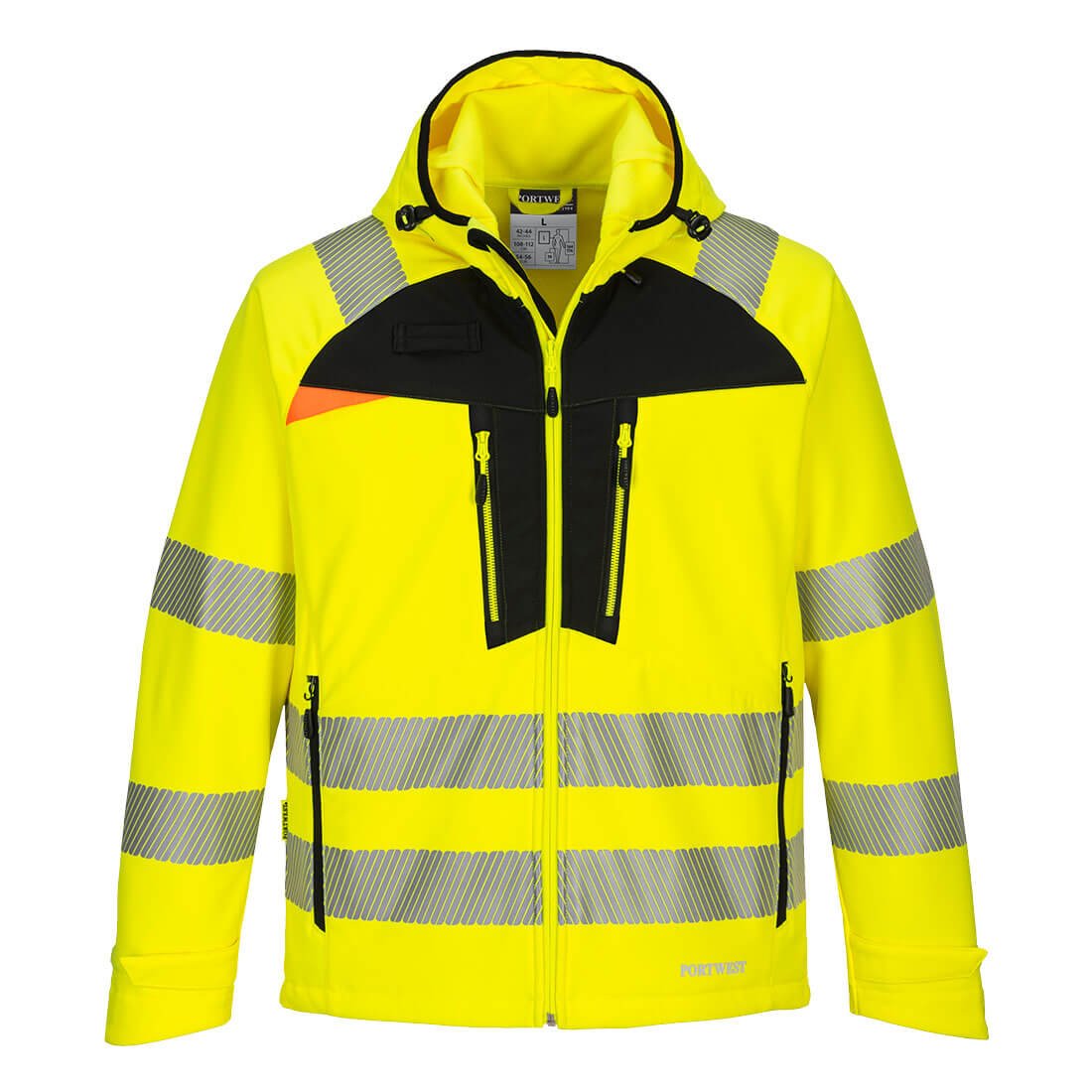 DX4 HI-VIS SOFTSHELL 3L YLW/BLK 4XL