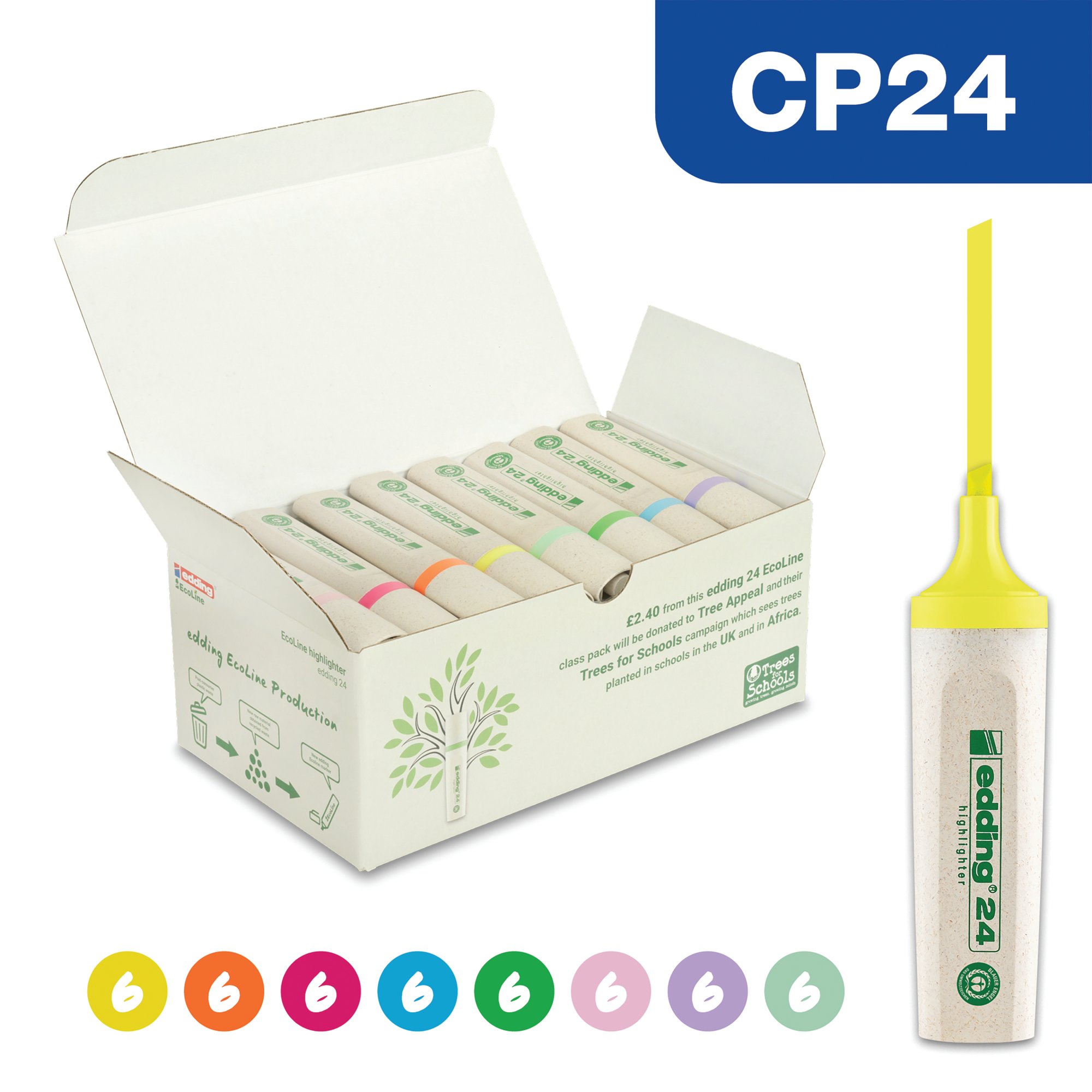 E-CP24 ECOLINE HIGHLIGHER AST PK48