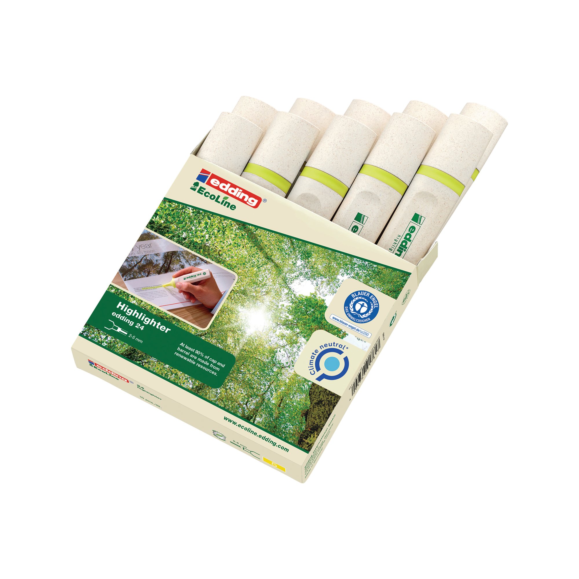 EDDING 24 ECOLINE HLER YELLOW PK10
