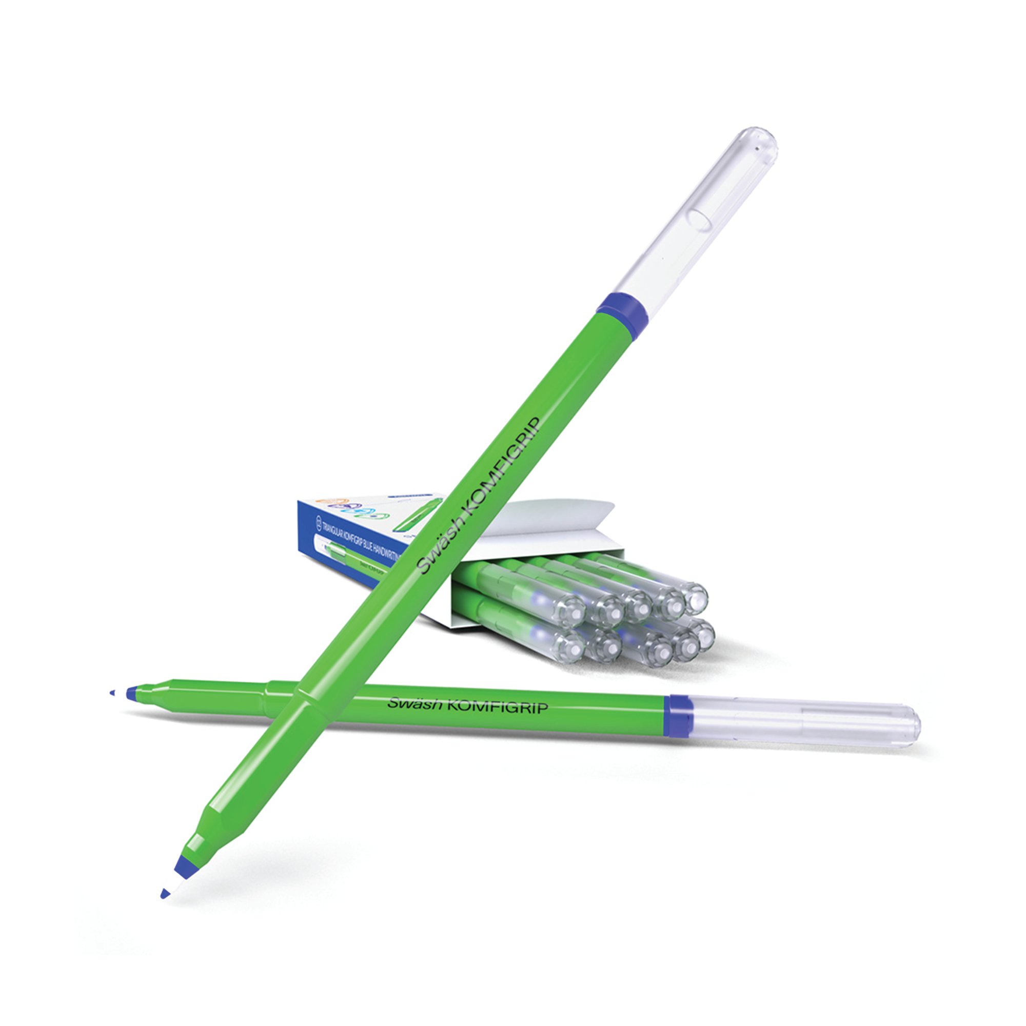 SWASH KOMFIGRIP H/WRITING PEN BL PK12