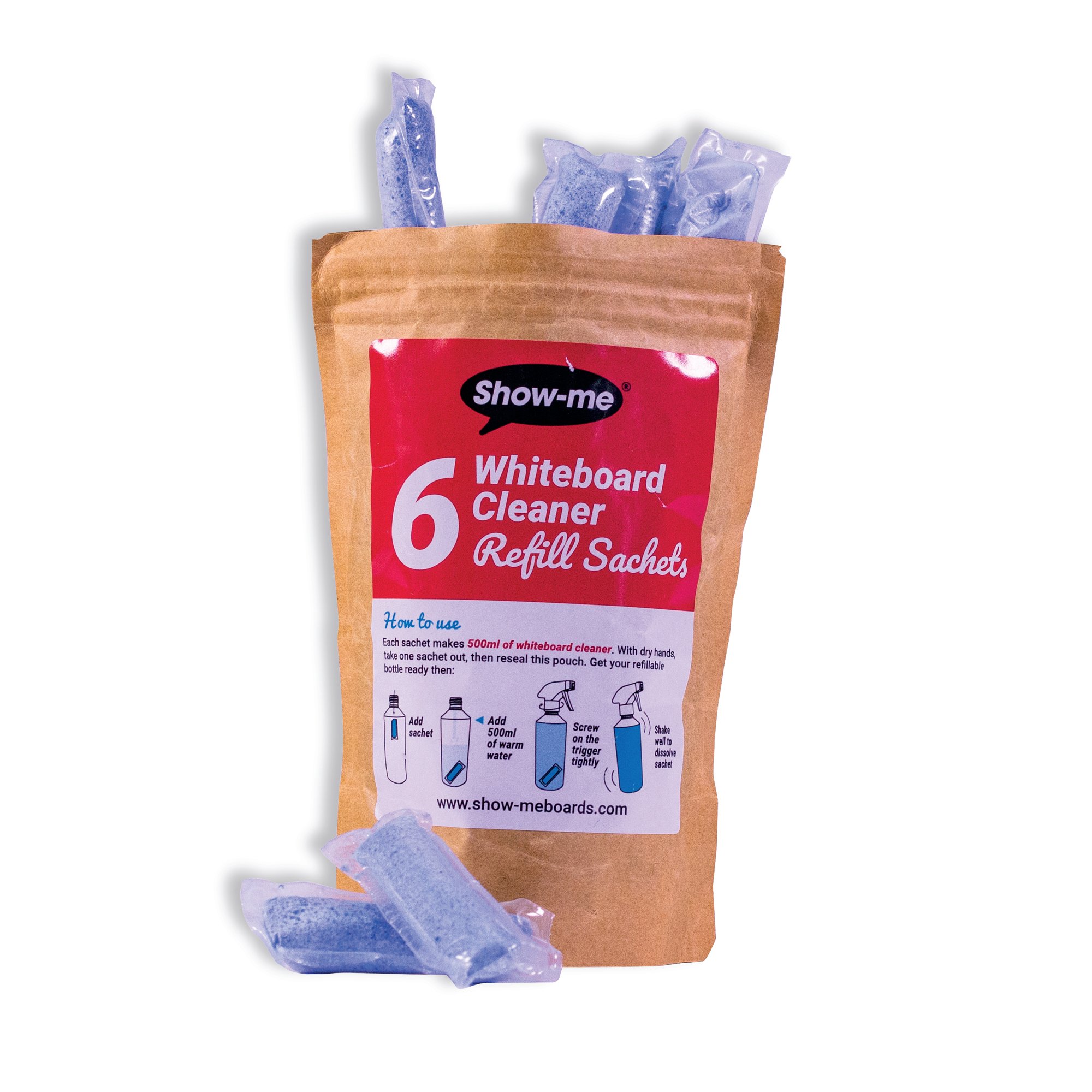 SHOW-ME REFILLABLE CLEANER SACHETS 6