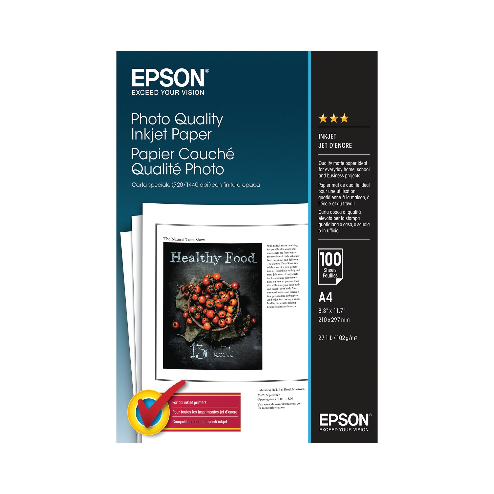 EPSON A4 PHOT INKJ PPR 102GSM PK100