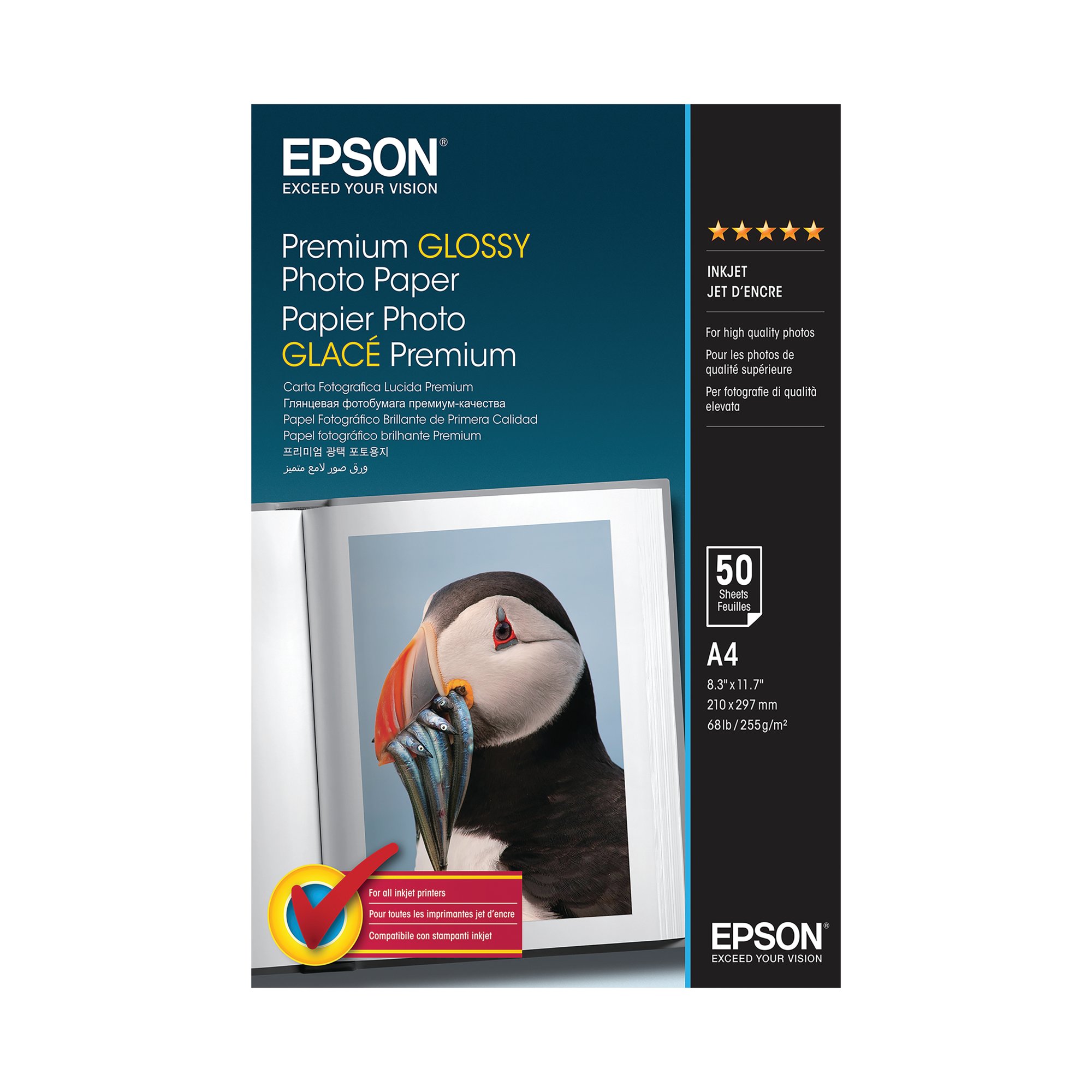 EPSON PREM GLOSSY PHOTO A4 PPR PK50