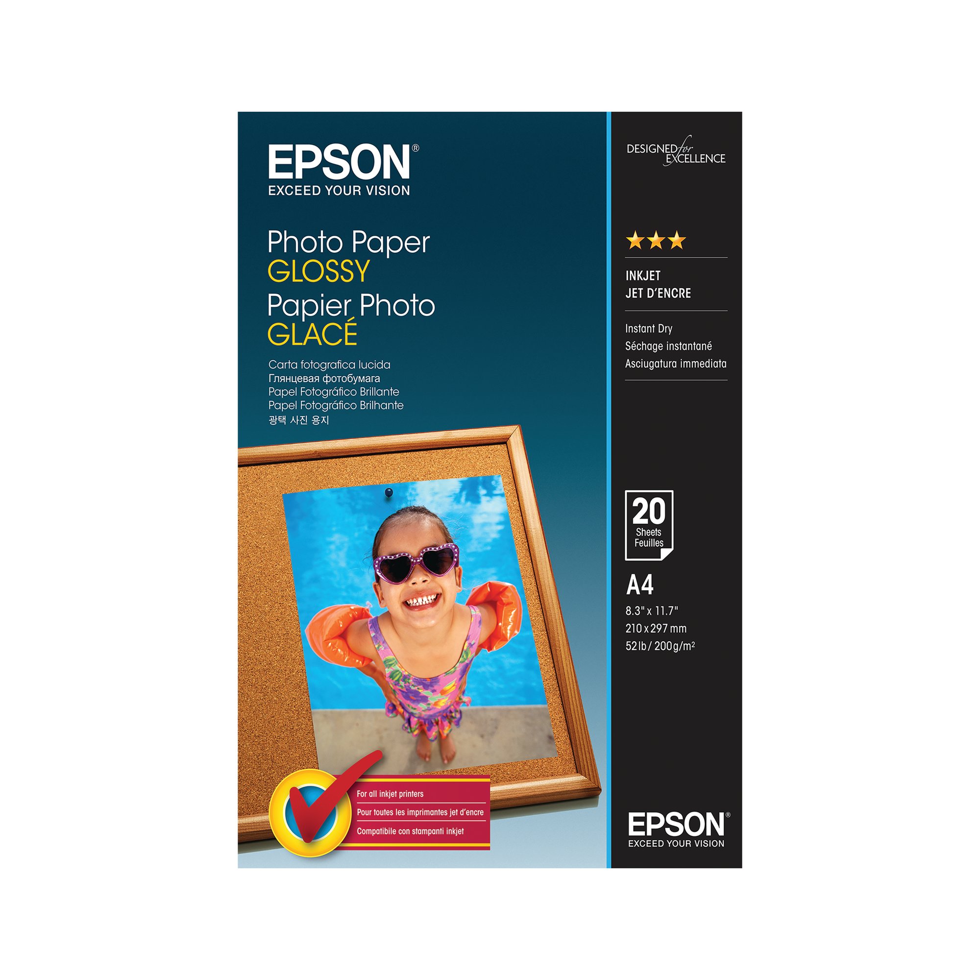 EPSON PHOTO PAPER A4 200GSM PK20