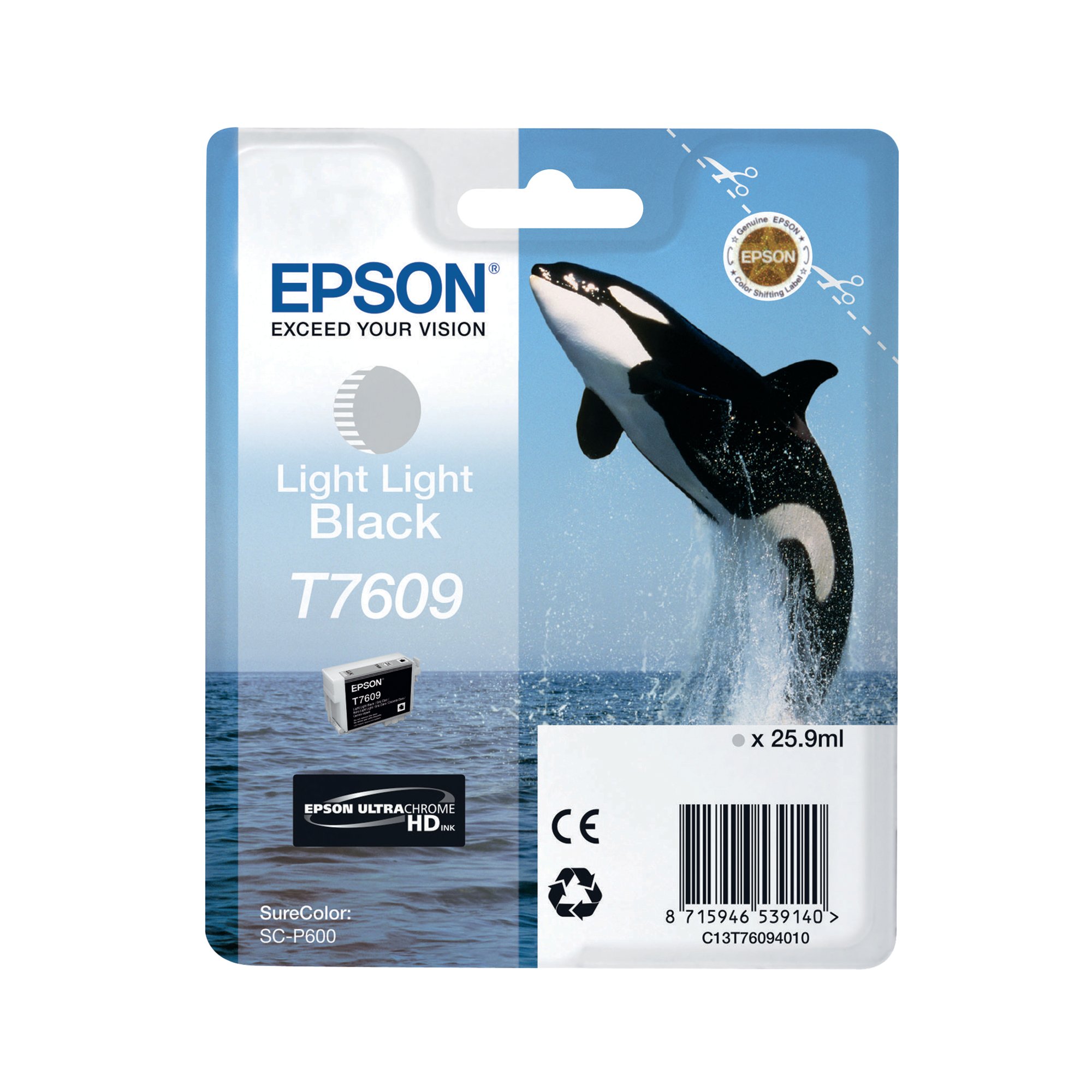 EPSON T7609 INK ULT LIGHT LIGHT BLK