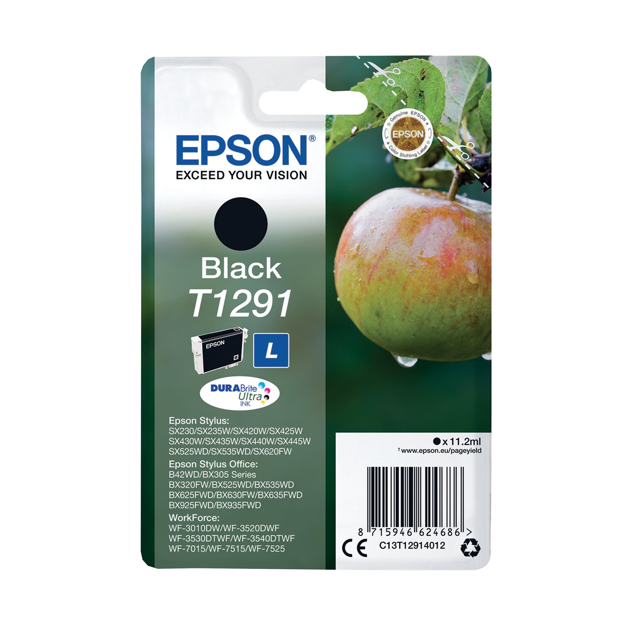 EPSON T1291 INK DURABRITE ULT HY BLK