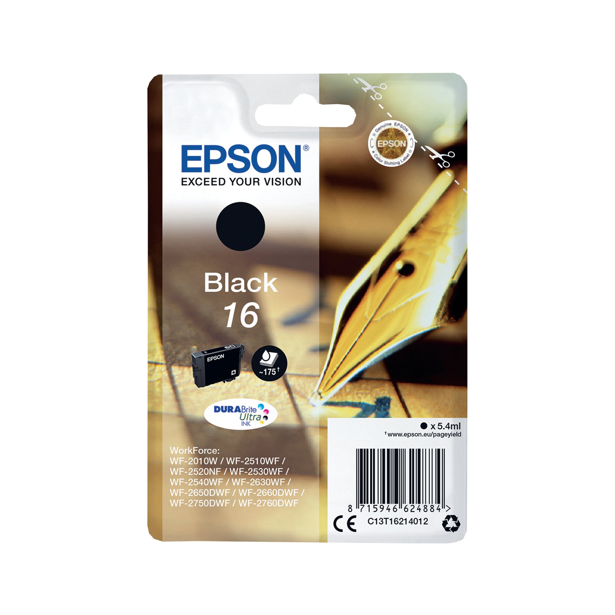 EPSON 16 INKJET CARTRIDGE BLACK