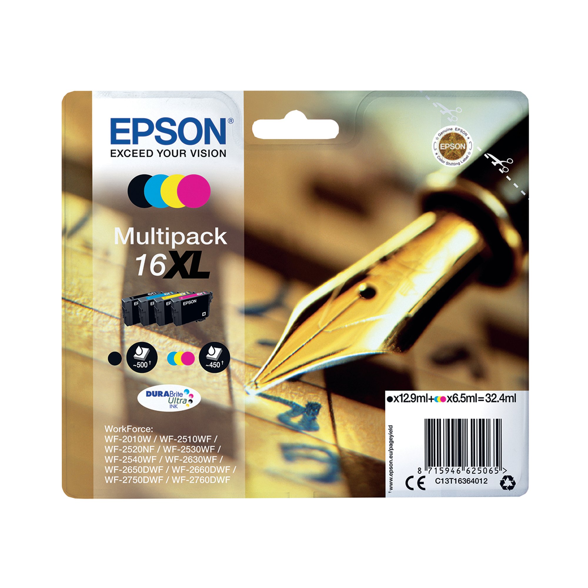 EPSON 16XL INK DURABRITE MLTIPK CMYK