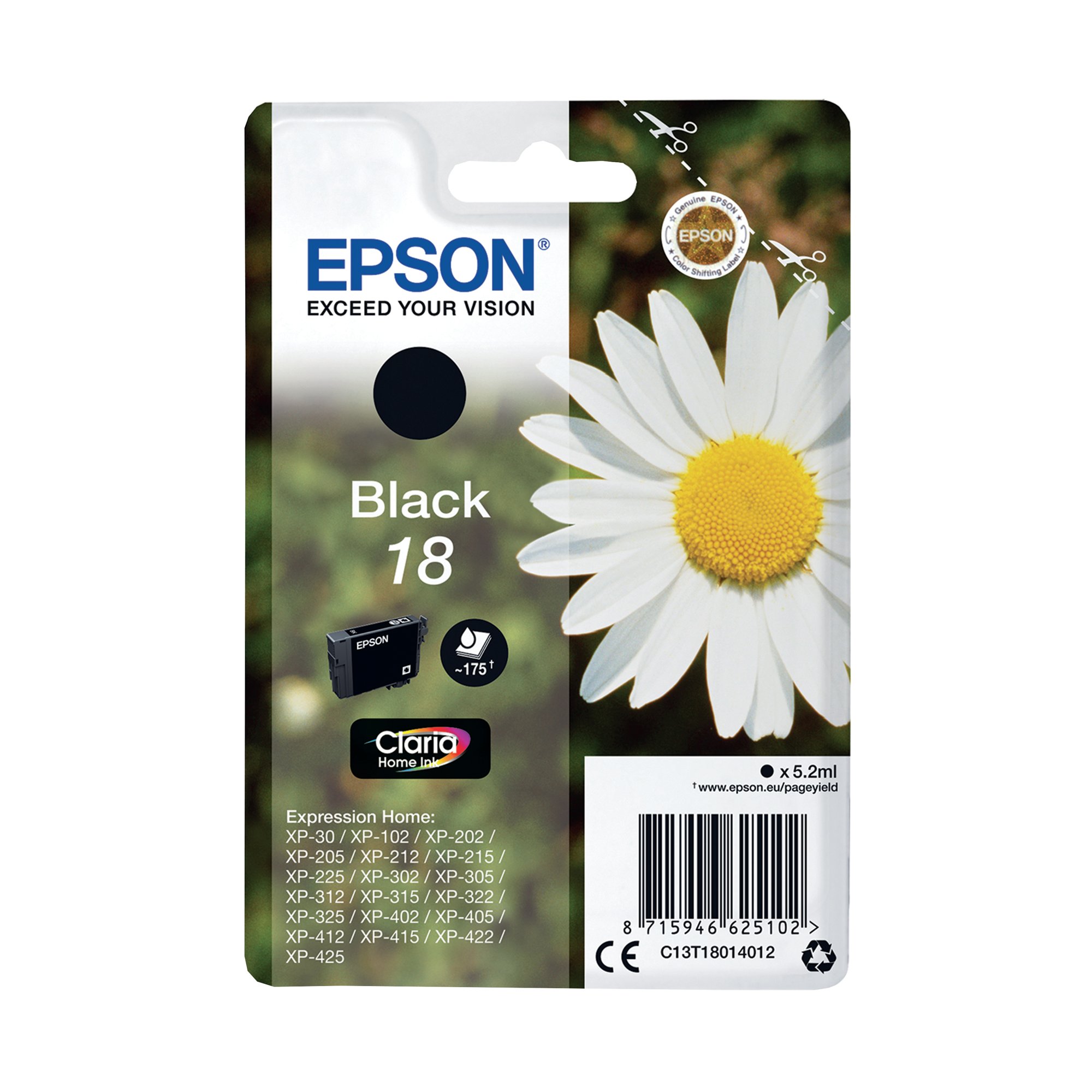EPSON 18 HOME INK CARTRIDGE BLK