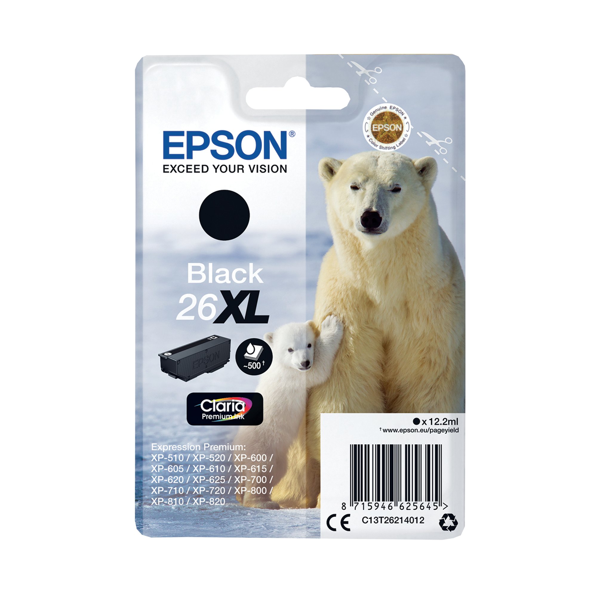 EPSON 26XL INK CARTRIDGE PREM BLK