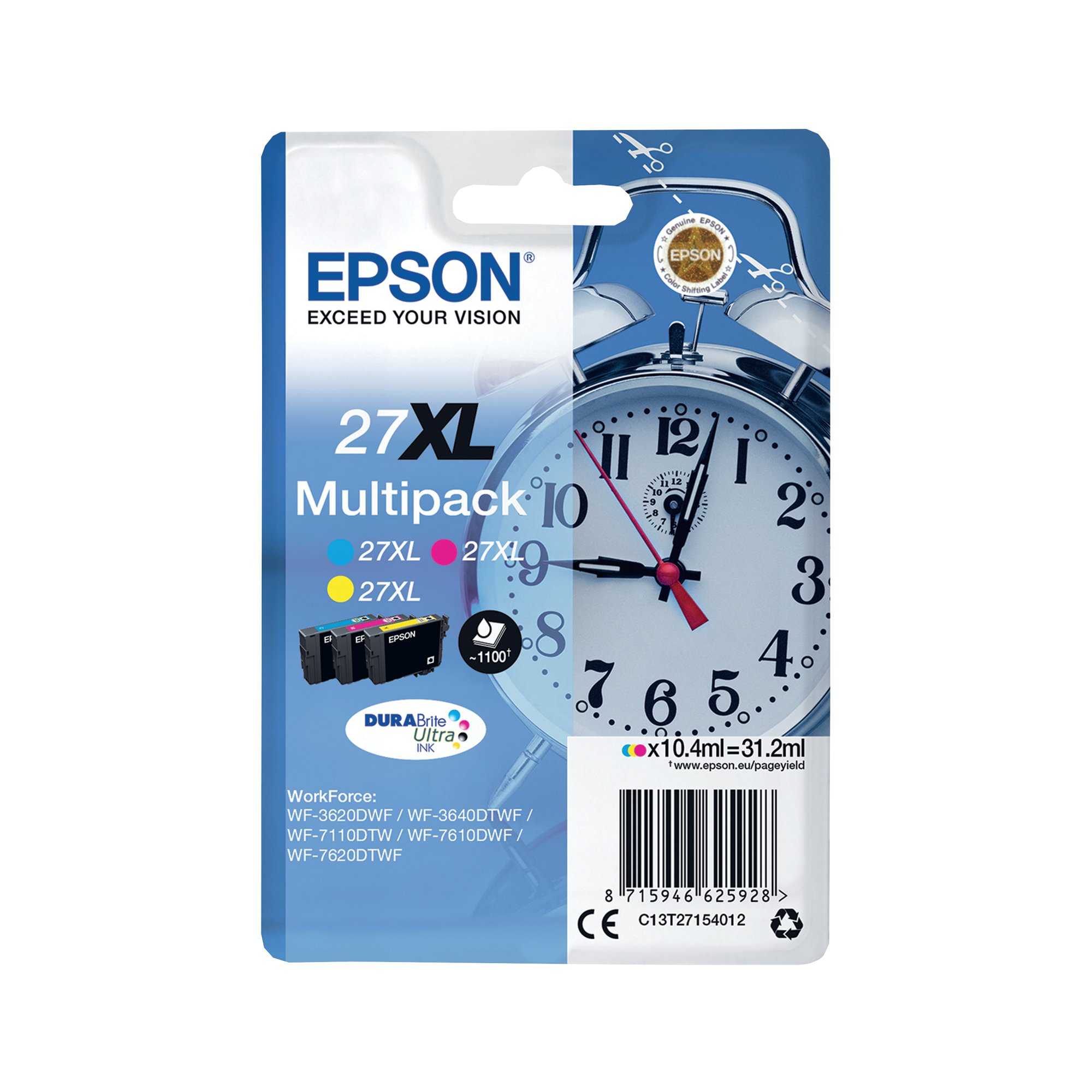 EPSON 27XL INK DURABRITE MULTIPK CMY