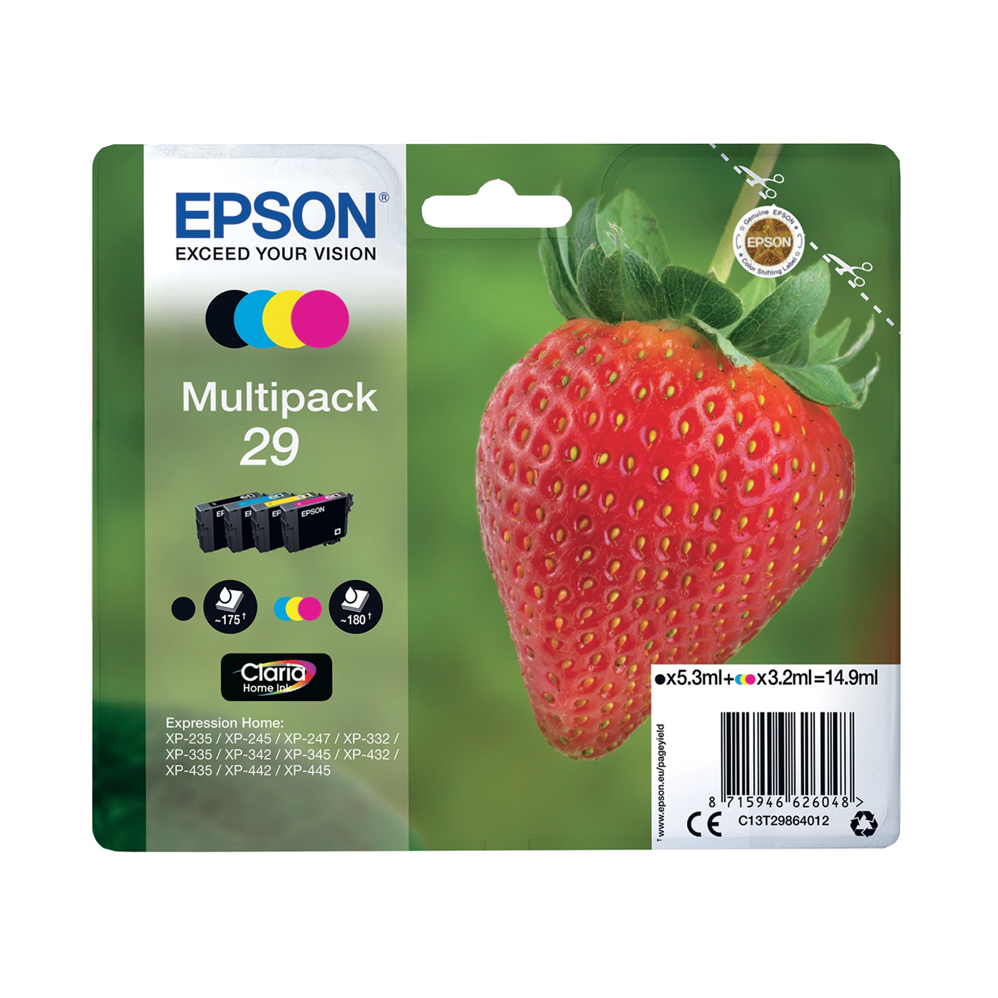 EPSON 29 INK CARTRIDGE MULTIPK CMYK