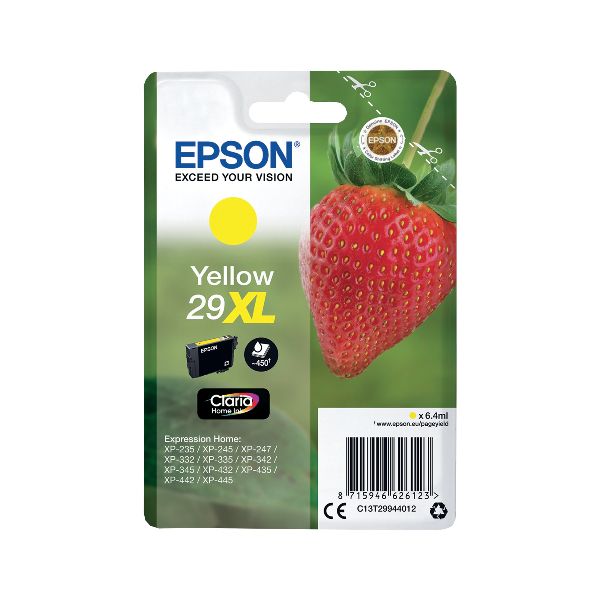 EPSON 29XL INK CARTRIDGE HY YELLOW