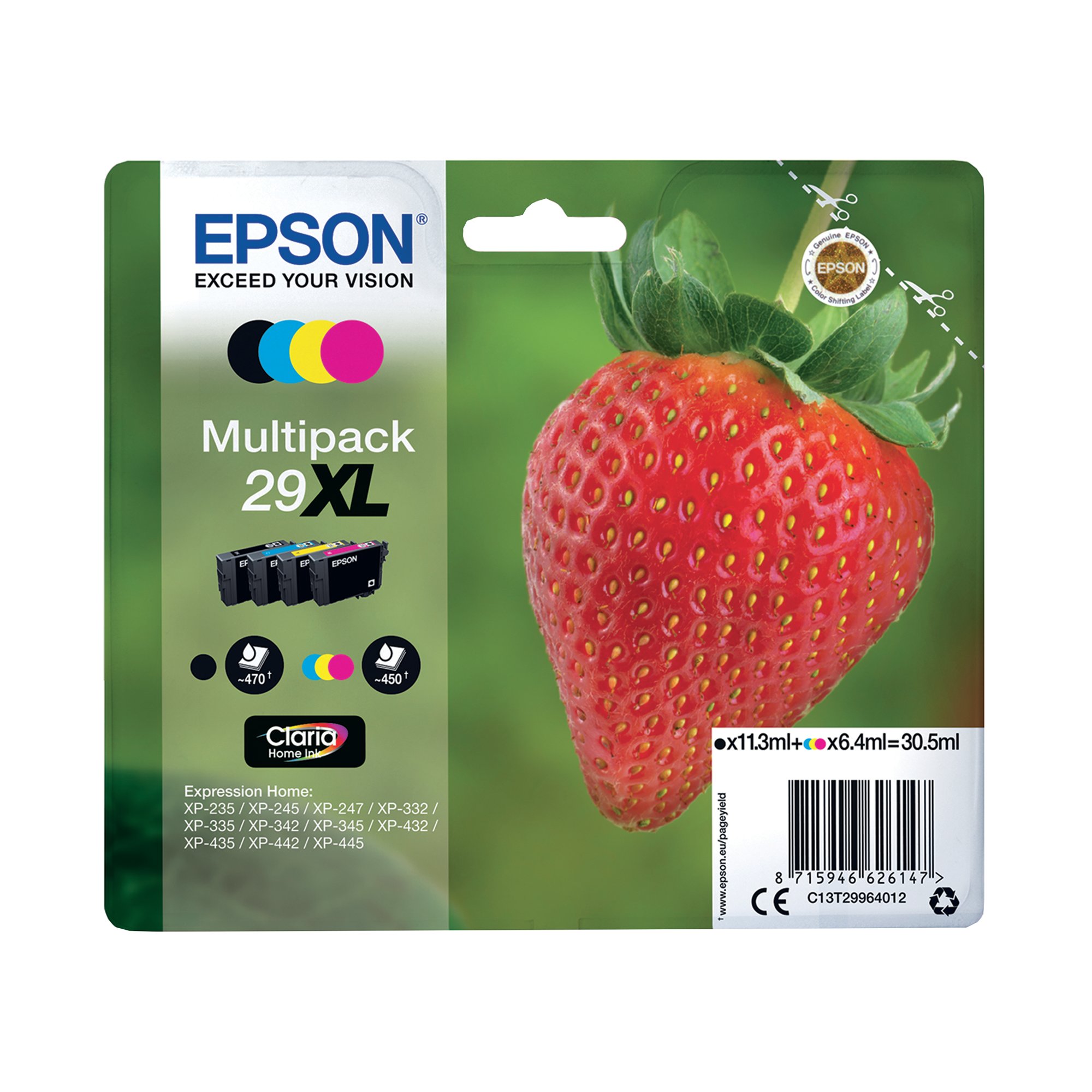EPSON 29XL INK CART MULTIPK HY CMYK