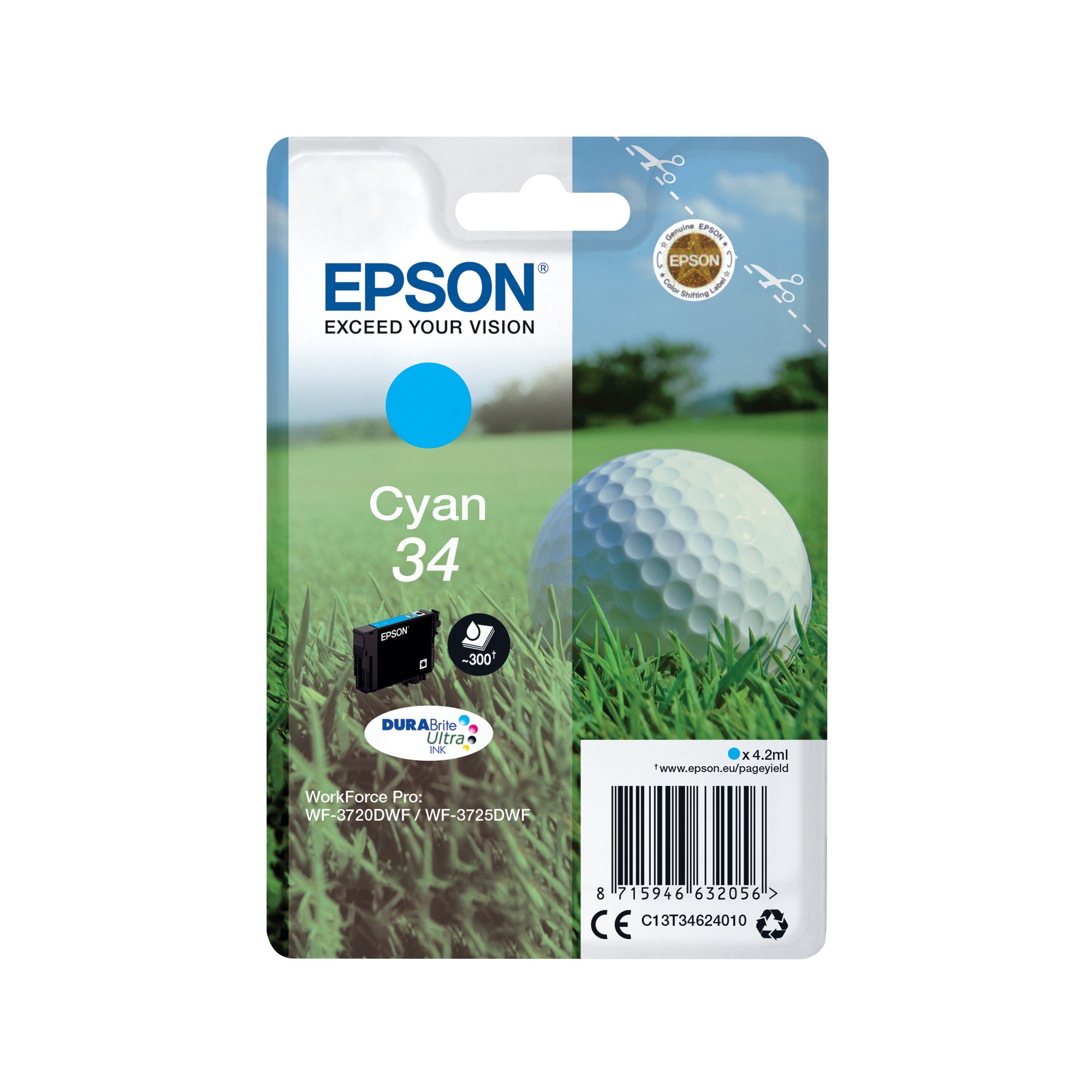 EPSON 34 INK CARTRIDGE CYAN